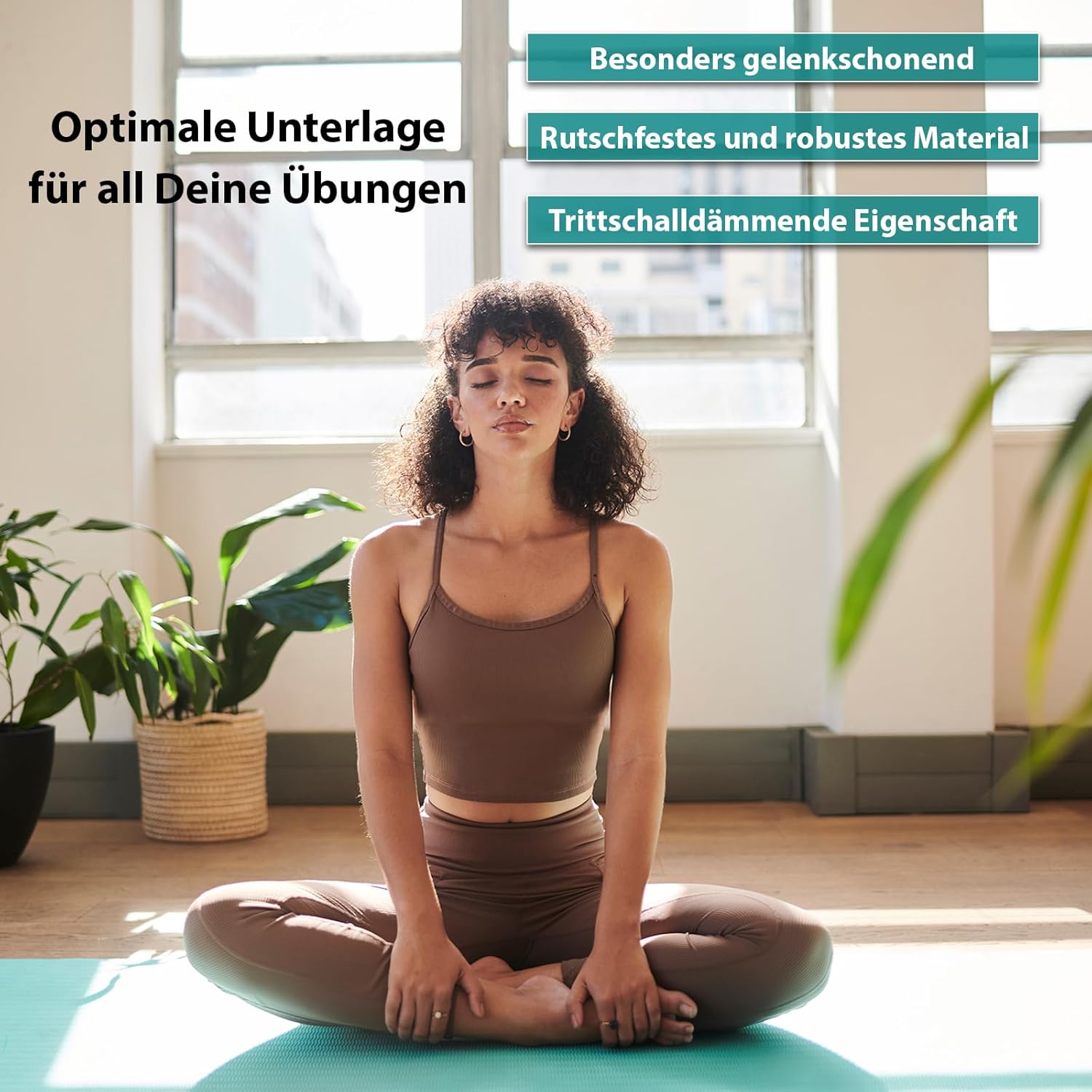 ALPIDEX Yogamatte extra dick 1,5 cm, Gymnastikmatte, 3 Größen, E-Book, rutschfest, phthalatfrei, Fitnessmatte, Gymnastik, Pilates, Sport, Physio, HIIT, Yoga, Trainingsmatte, Schlafmatte – Bild 6