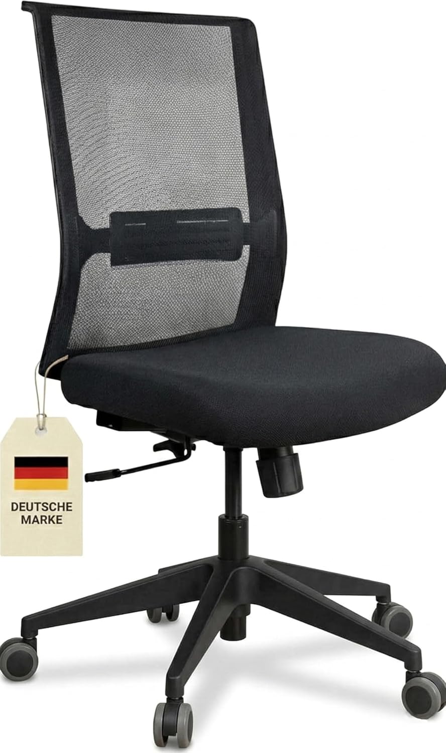 Start Bürostuhl für Home Office & Business, mit vielen ergonomischen Funktionen, ergonomisch & kompakt, sehr einfach zu bedienen, ohne Armlehnen, maximale Belastung 125 kg