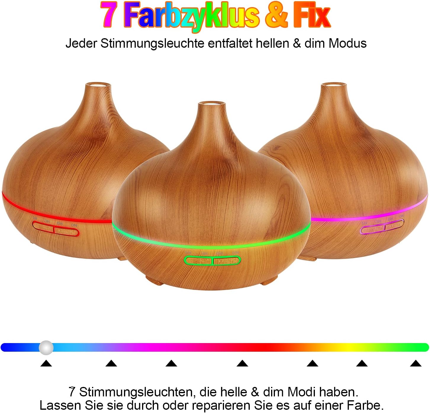 Aromadiffusor für ätherische Öle, 550 ml Duftdiffusor, BPA-freier Aromatherapie-Luftbefeuchter mit 4 Timer-Einstellungen für Zuhause, Büro, Yoga – Bild 3