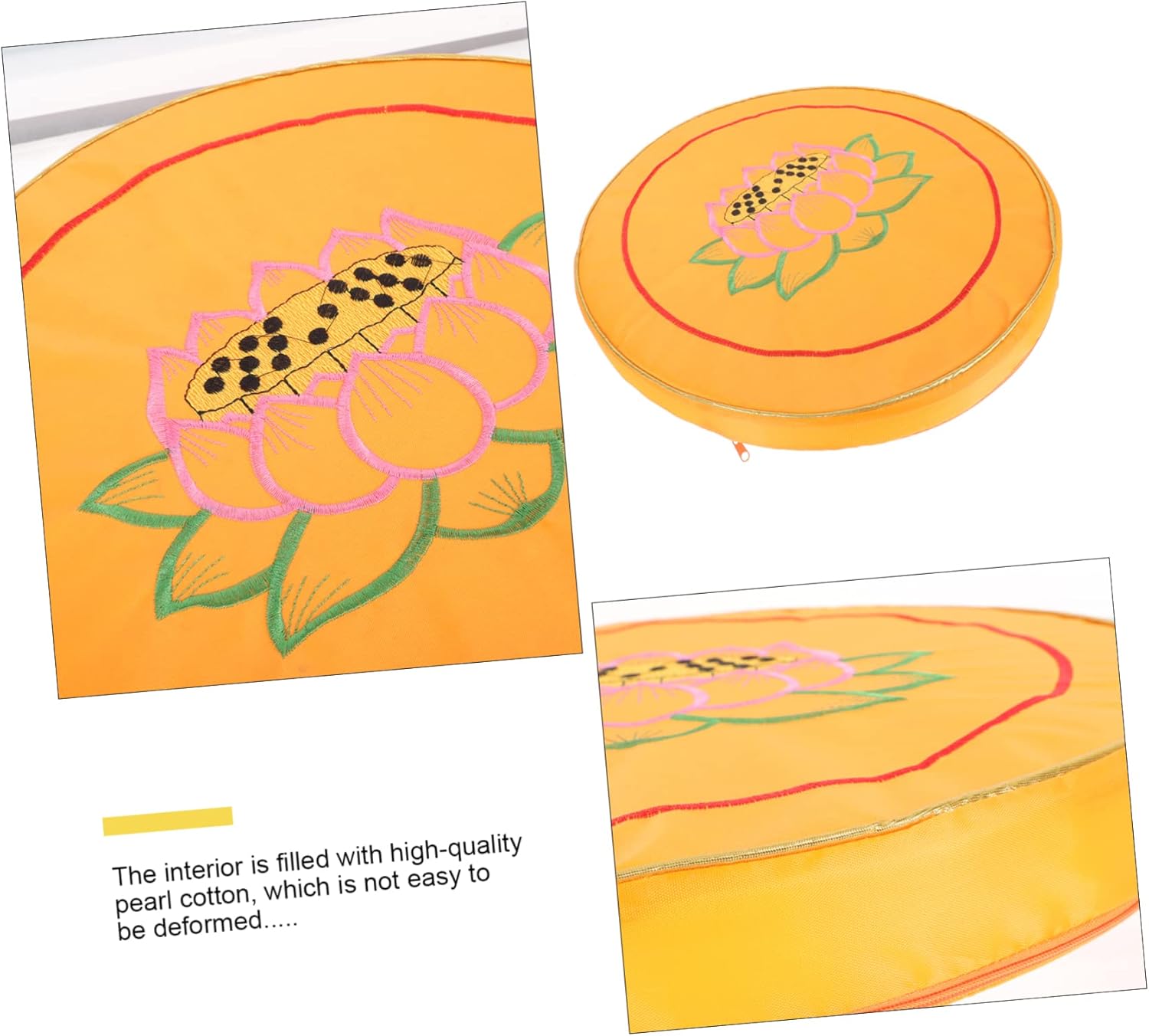 CHILDWEET Kissen Gebetsmatte Stickmuster Sitzkissen für Yoga Meditation Pad – Bild 5