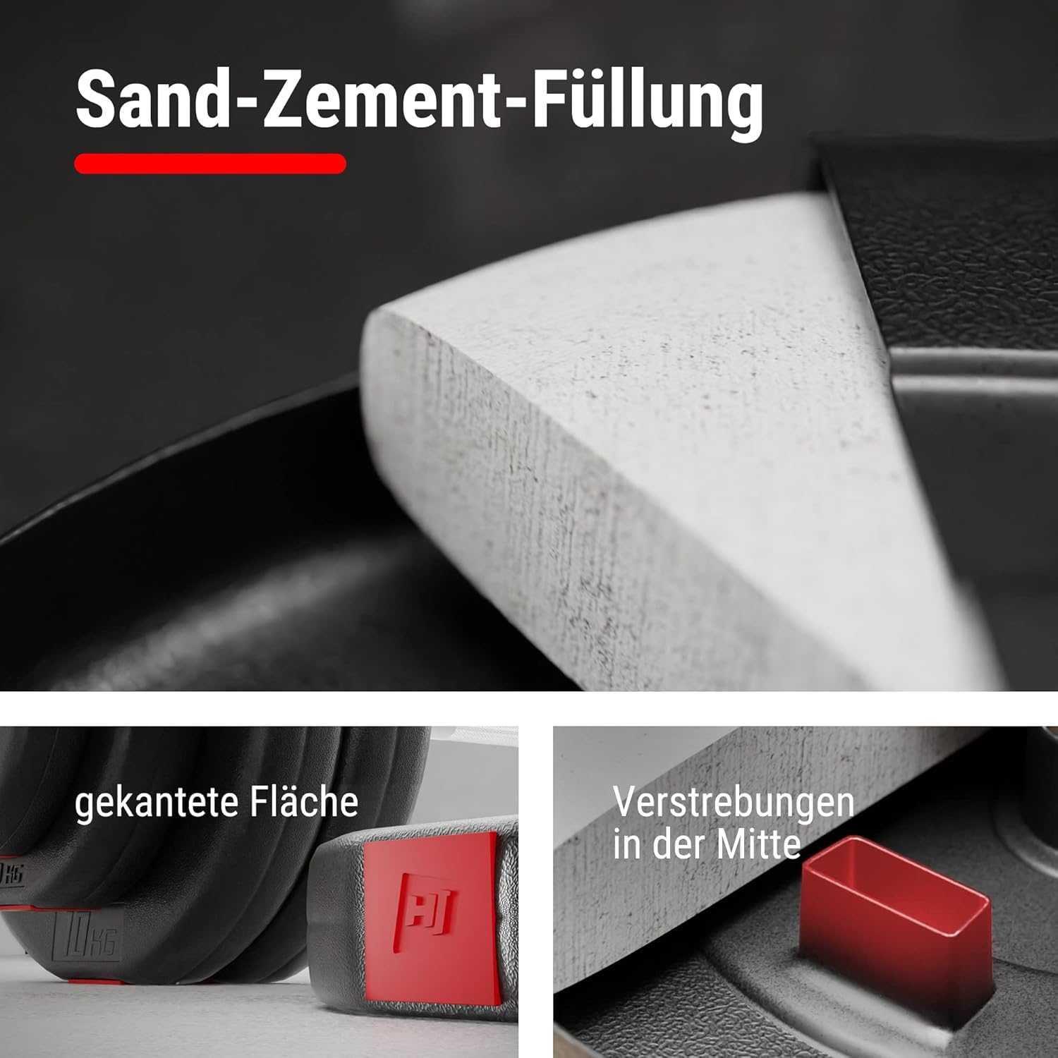 Hop-Sport Hanteln 2er Set - Hanteln Set - Gewichte 20 kg / 40 kg - Hantelstange 30 mm mit Spinlock-Kragen, gerändelt – Bild 5