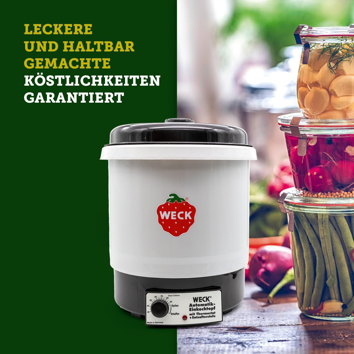 WECK WAT34 Einkochautomat aus Kunststoff mit Thermostat – 29L Einkochtopf, Glühweinkocher, Dampfentsafter, Einkochautomat – Made in Germany, hochwertig & vielseitig einsetzbar – Bild 6