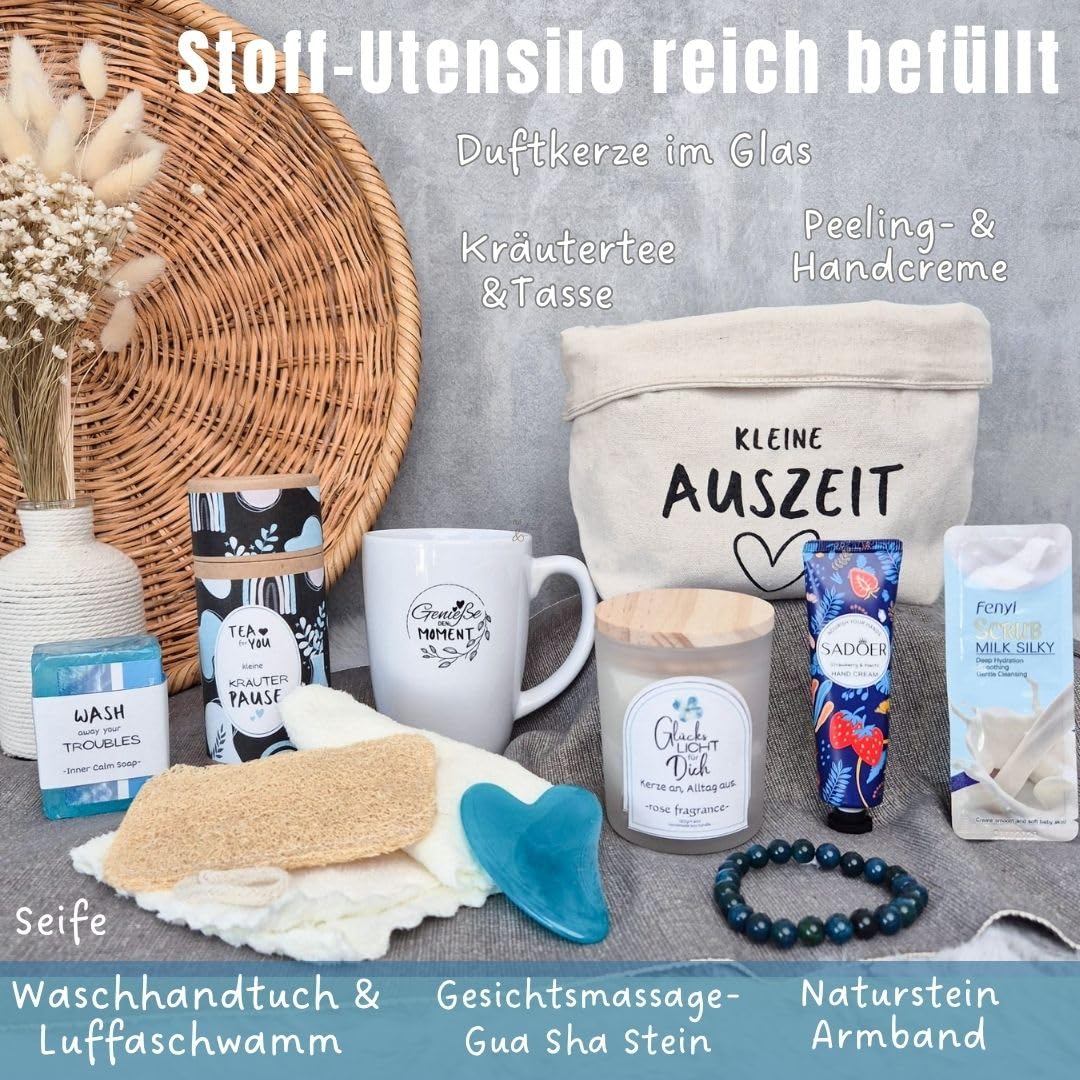 Wellness-Geschenkset für Frauen, kleine Auszeit, Wellness-Geschenkkorb, Frauengeschenk in Geschenktüte, Geschenke für Freundin, Geburtstagsgeschenk für Frauen, Entspannungsgeschenk – Bild 3