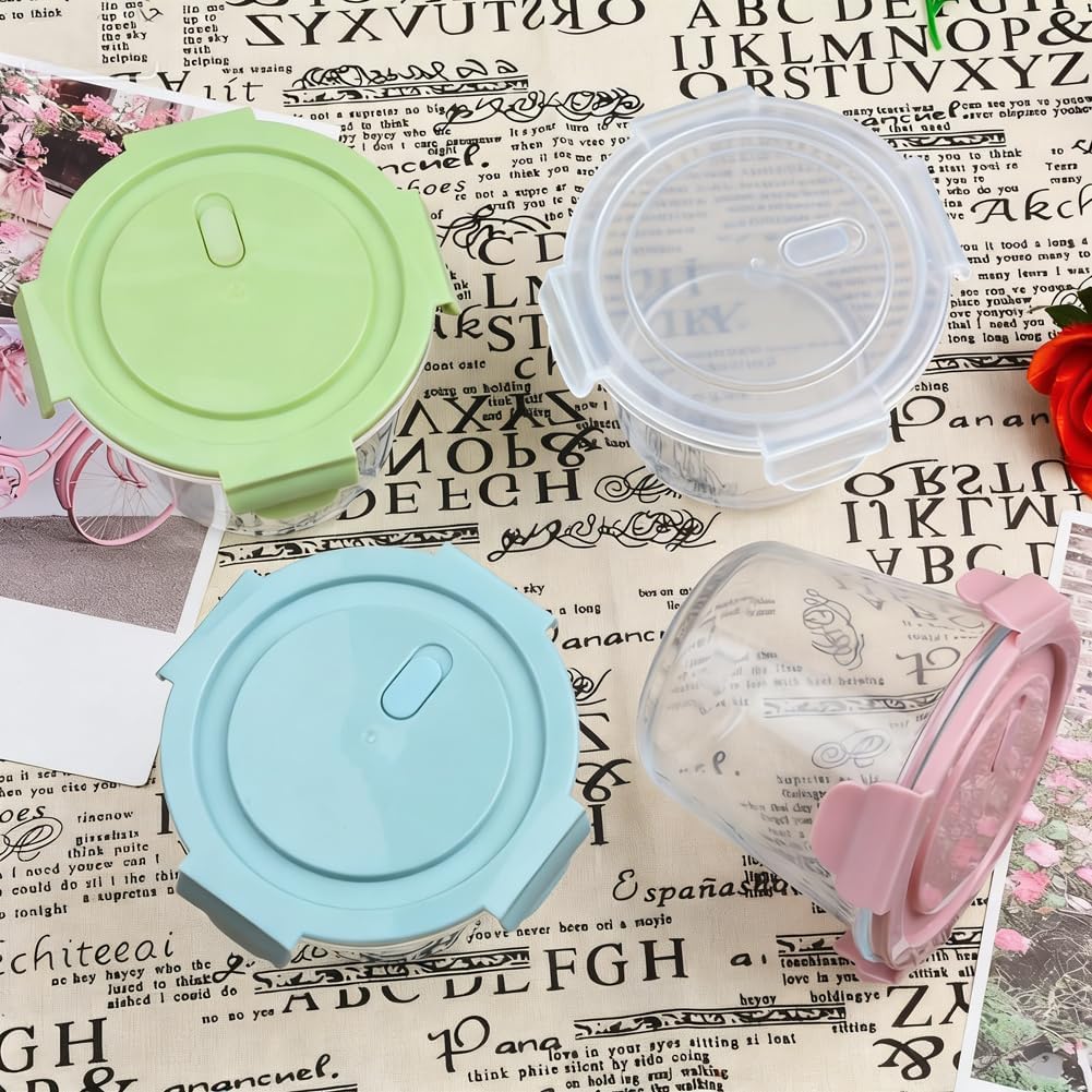 710 ml Glasbehälter mit Deckel, 4 Meal-Prep-Boxen aus Glas, Glasschüssel mit Deckel, Meal-Prep-Gläser, Glas-Suppenbehälter, spülmaschinenfest, mikrowellen- und gefriergeeignet, BPA-frei – Bild 6