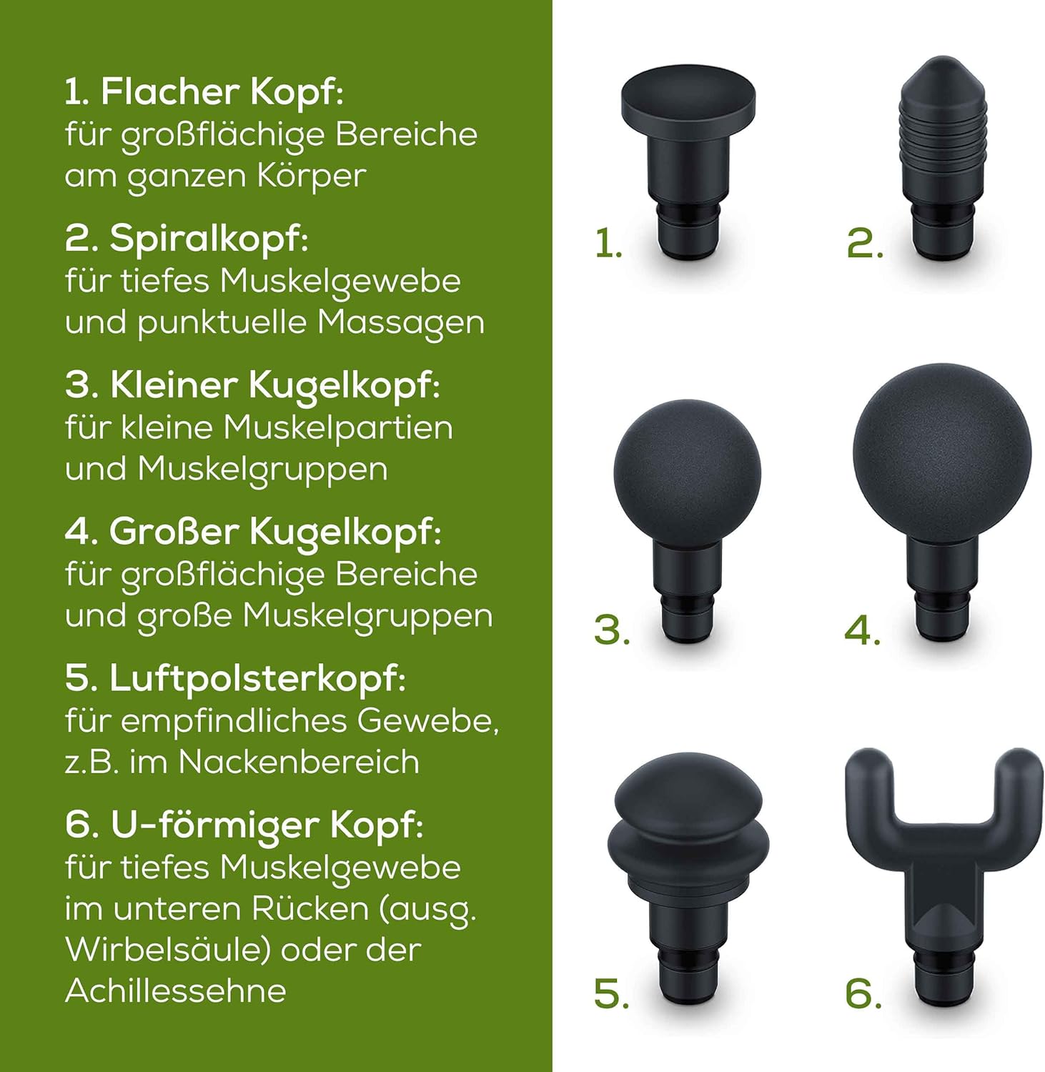 Beurer MG 180 Massagepistole, Massagepistole mit 6 Aufsätzen, 4 Intensitätsstufen für gezielte Muskelmassage, anwendbar für alle Muskelgruppen zur Aktivierung und Regeneration – Bild 6