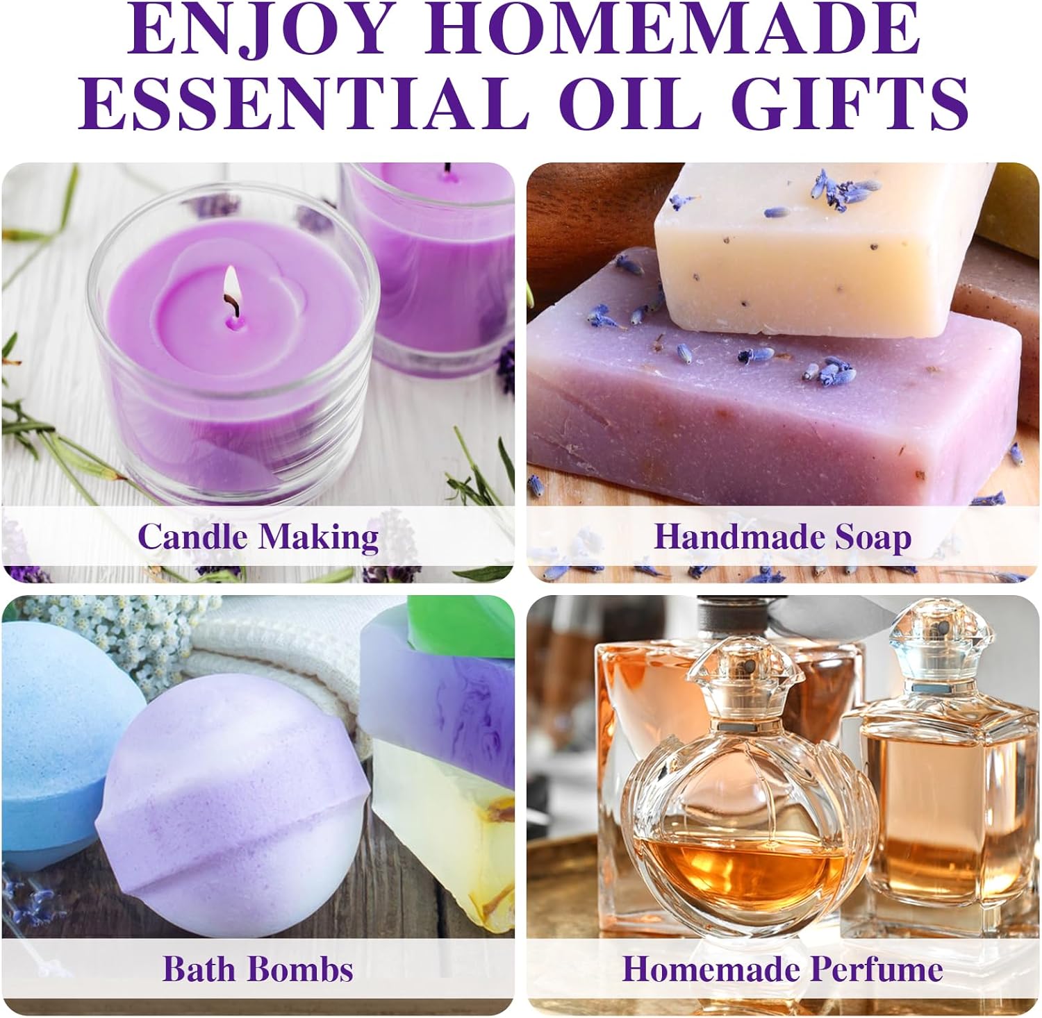 Migcaput Essential Oils Lavendelöl 100 ml, 100 % natürliche ätherische Öle, hochwertiges ätherisches Aromatherapieöl, Duftöle für Diffusor, Luftbefeuchter, Entspannung, Massage, Bad – Bild 6