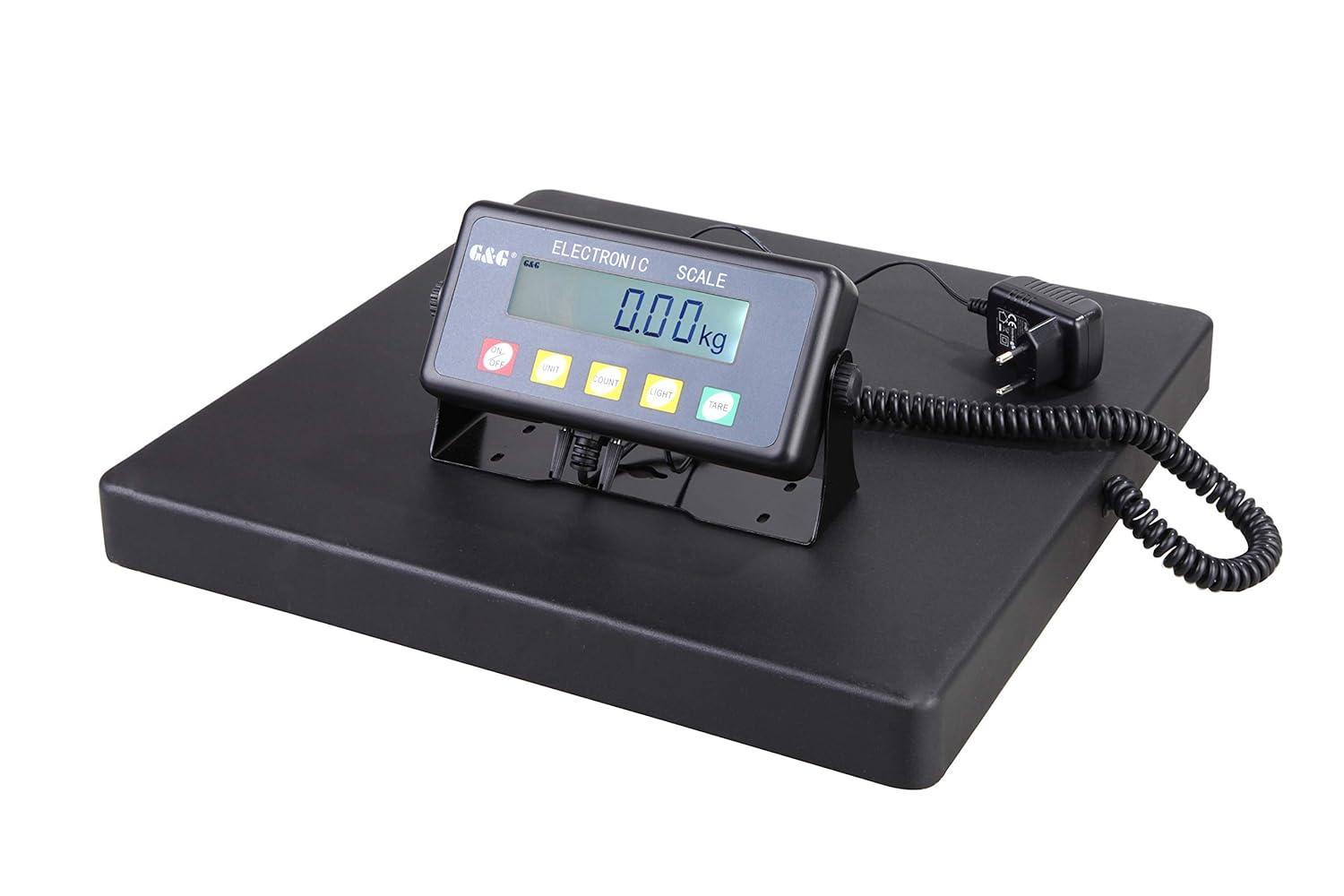 150 kg / 50 G Parcel PSB150 Industrie, robust 40 × 40 CM, Wiegefläche aus Aluminiumguss / Batteriebetrieben G & G