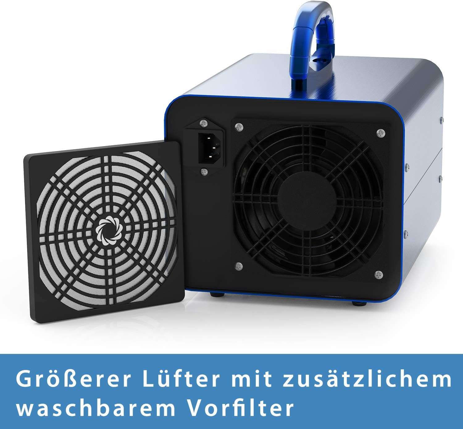 Airthereal MA10K-PRODIGI Digitales Ozongerät, leistungsstarker O3-Ozongenerator zur Geruchsentfernung, Luftionisator und Desodorierer für große Räume, Autos und Rauch, mit Timer, Blau – Bild 6