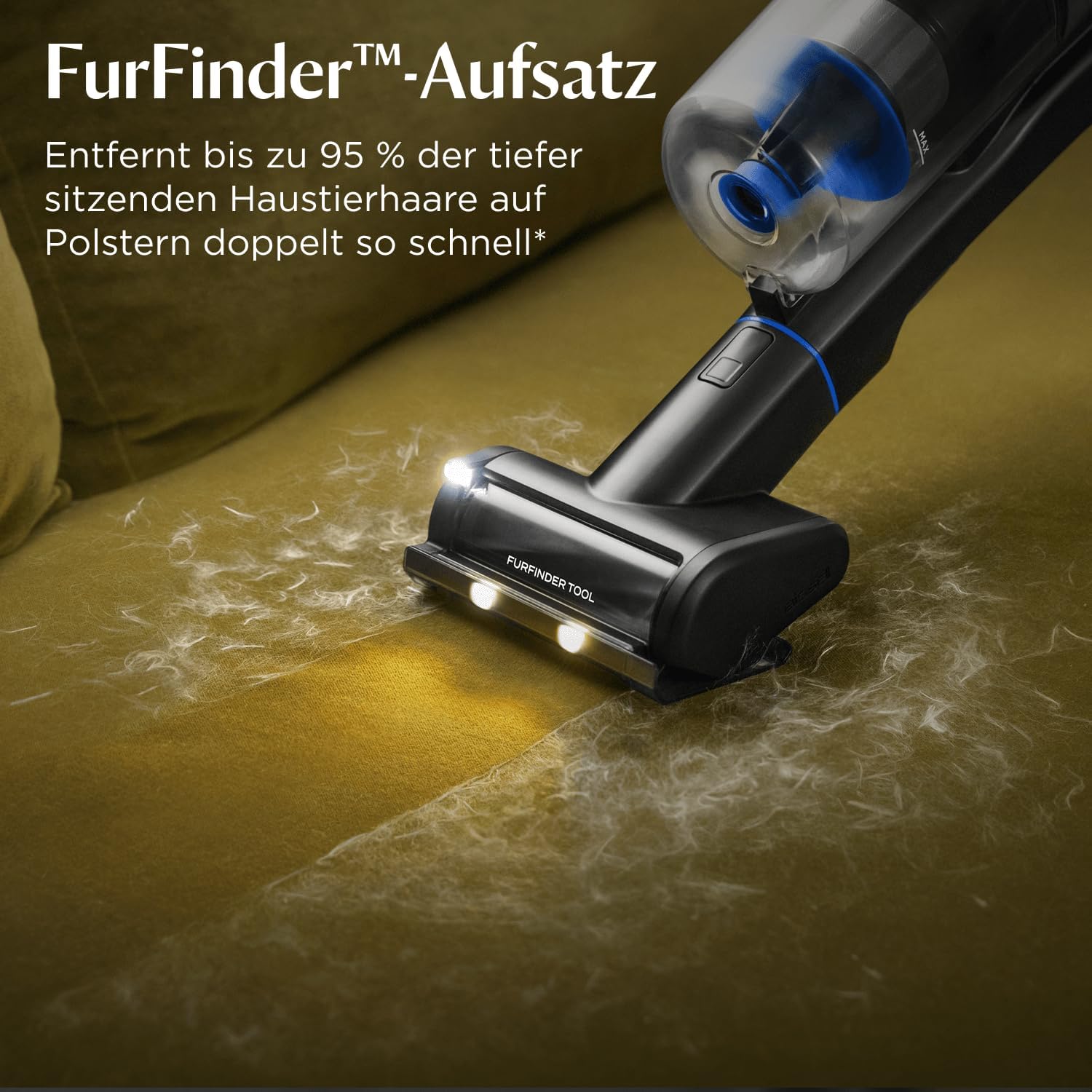 Bissell PowerClean FurGuard, Akku-Staubsauger, 280-W-Motor, selbstreinigende Bürstenrolle, FurFinder-Licht, kabelloser Staubsauger, freistehend, HEPA-Filter, 2500-mAh-Ersatzakku, 50 Min. Laufzeit, 4091N – Bild 5