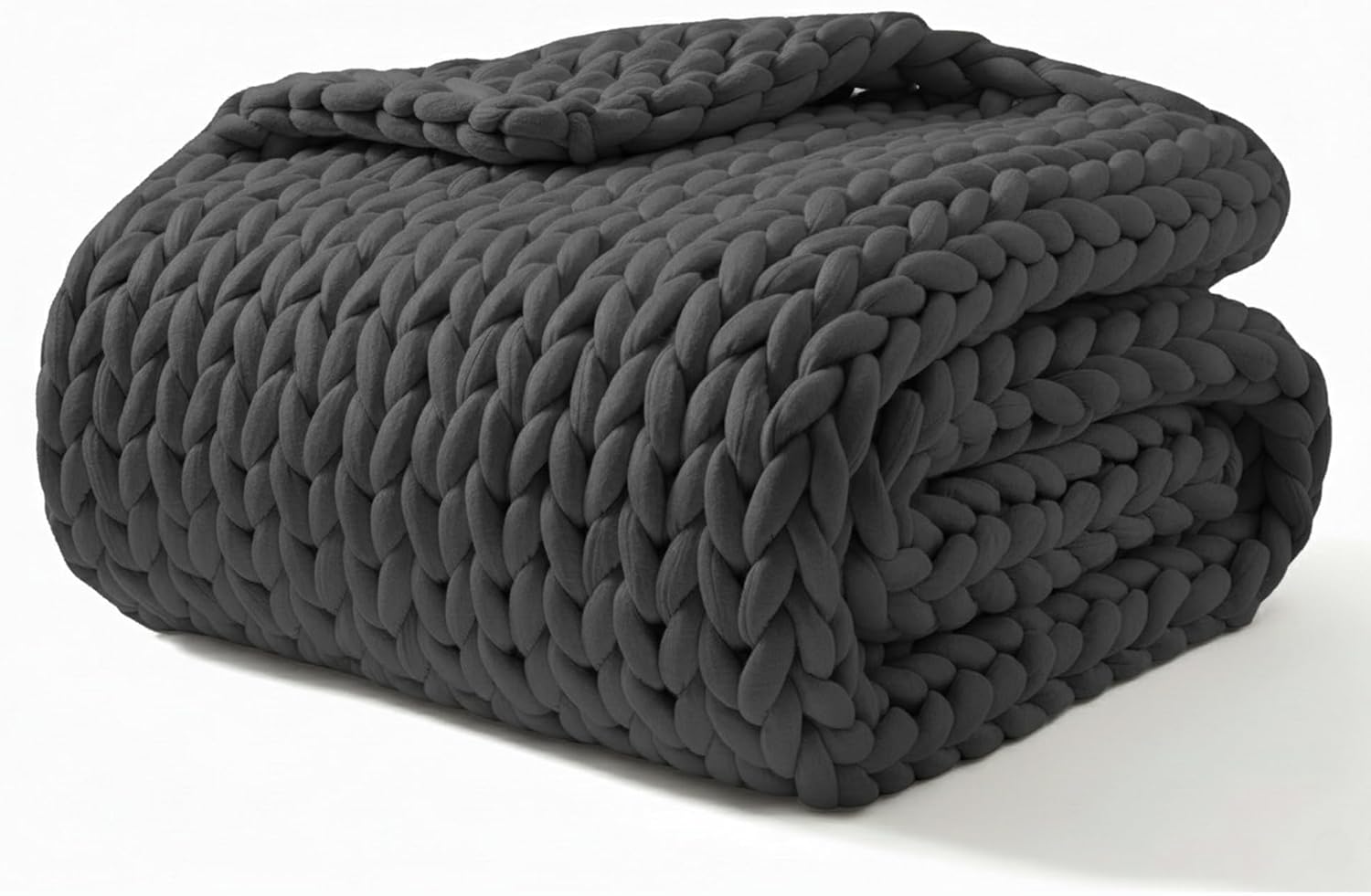 SIESTA Gewichtsdecke – Premium Grobstrick Grau (7 kg) – Atmungsaktive Therapiedecke gegen Stress & Schlafstörungen – 100 % RPET, nachhaltig, Öko-Tex & waschbar