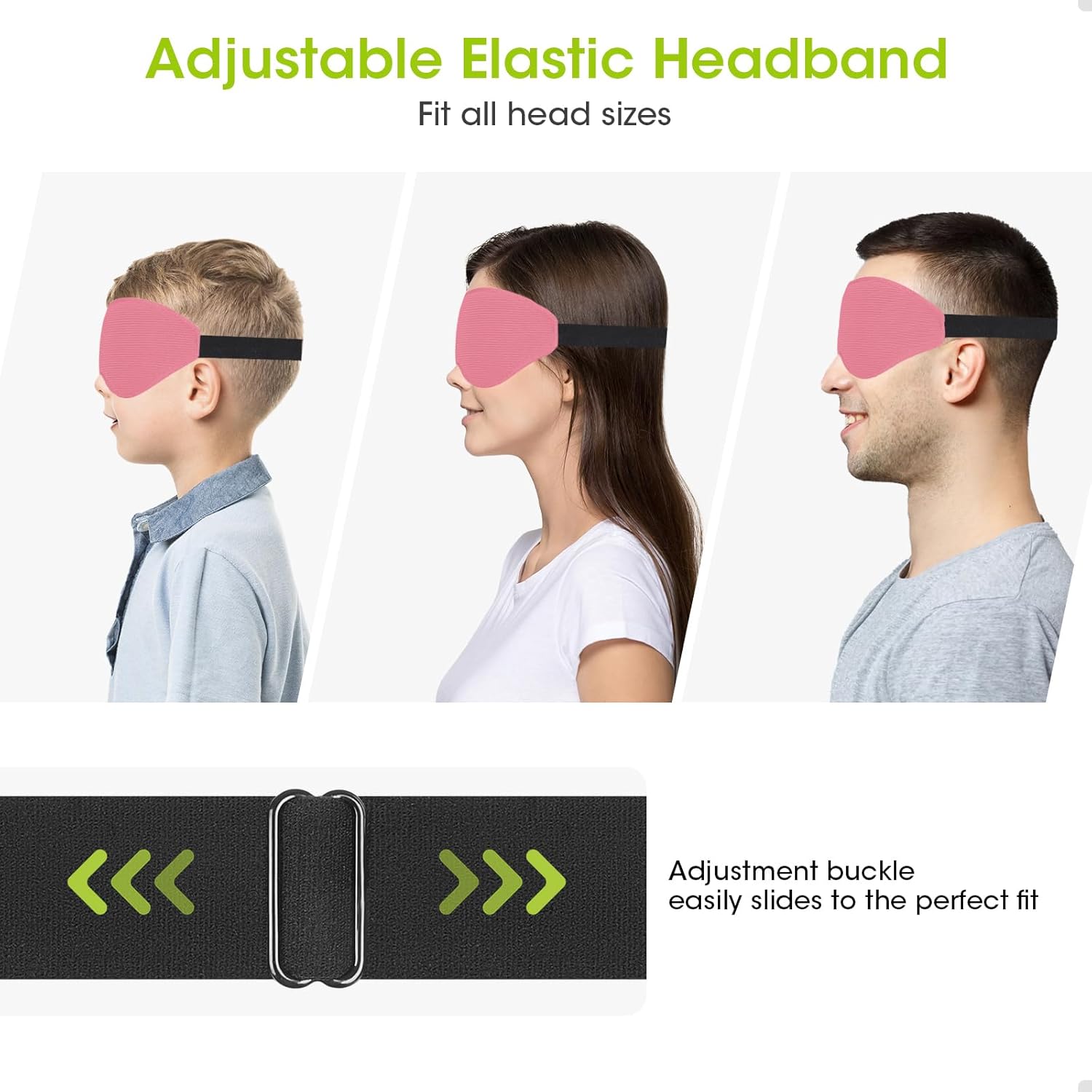 Schlafmaske für Seitenschläfer, Laitver 2025, aktualisiertes Design, 3D-Lichtblockierende Augenmaske für Damen und Herren, bequem und atmungsaktiv, druckfreie Schlafmaske mit verstellbarem Gummiband, Rosa – Bild 8