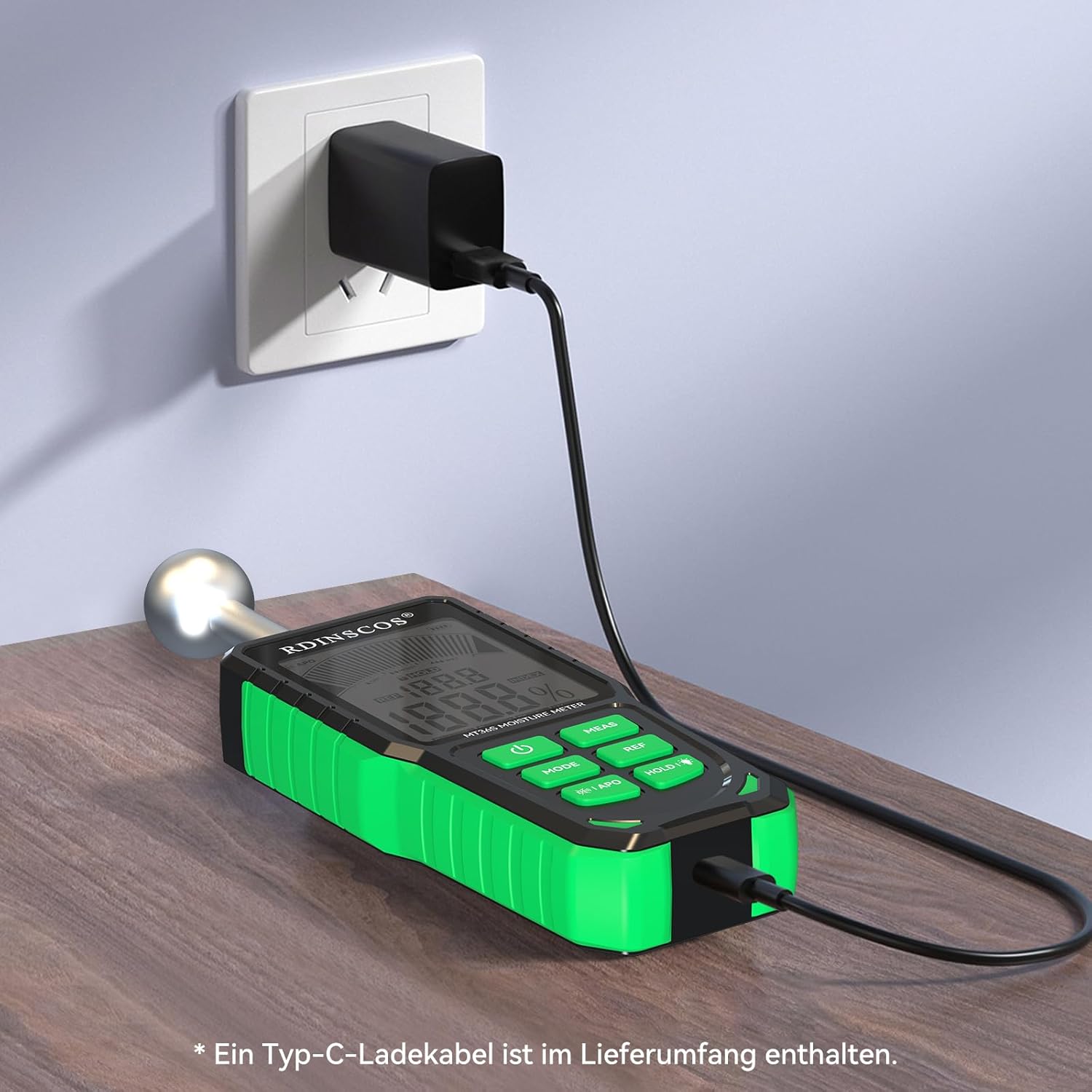 RDINSCOS Feuchtigkeitsmessgerät für Wände Feuchtigkeitsmessgerät Wand (MT36S) – Bild 6