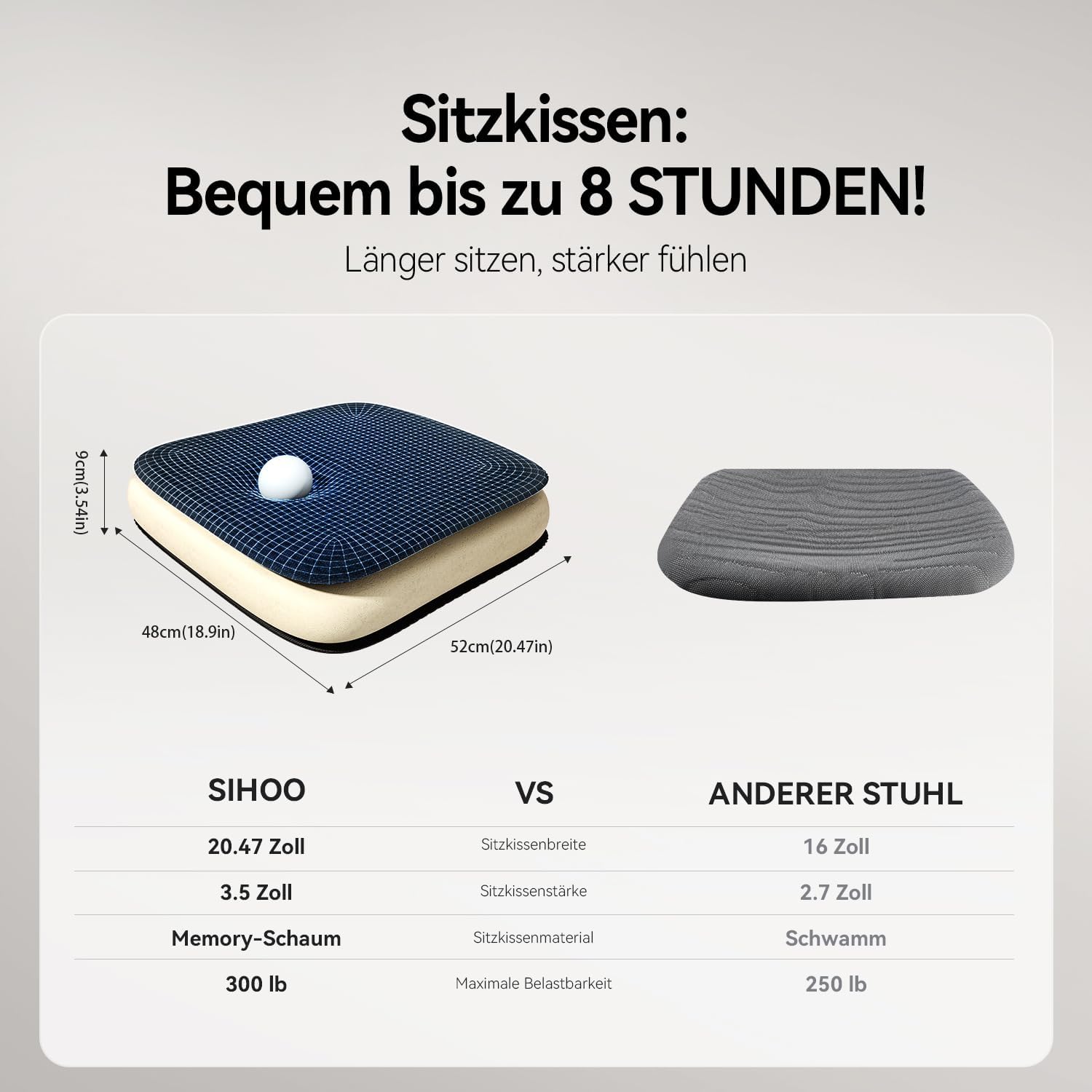 SIHOO M102C Ergonomischer Bürostuhl aus Netzstoff, Schreibtischstuhl mit hoher Rückenlehne, 3D-Armlehnen, Auf- und Ab-Lendenwirbelstütze, drehbarer Computer-Arbeitsstuhl, Schwarz – Bild 8