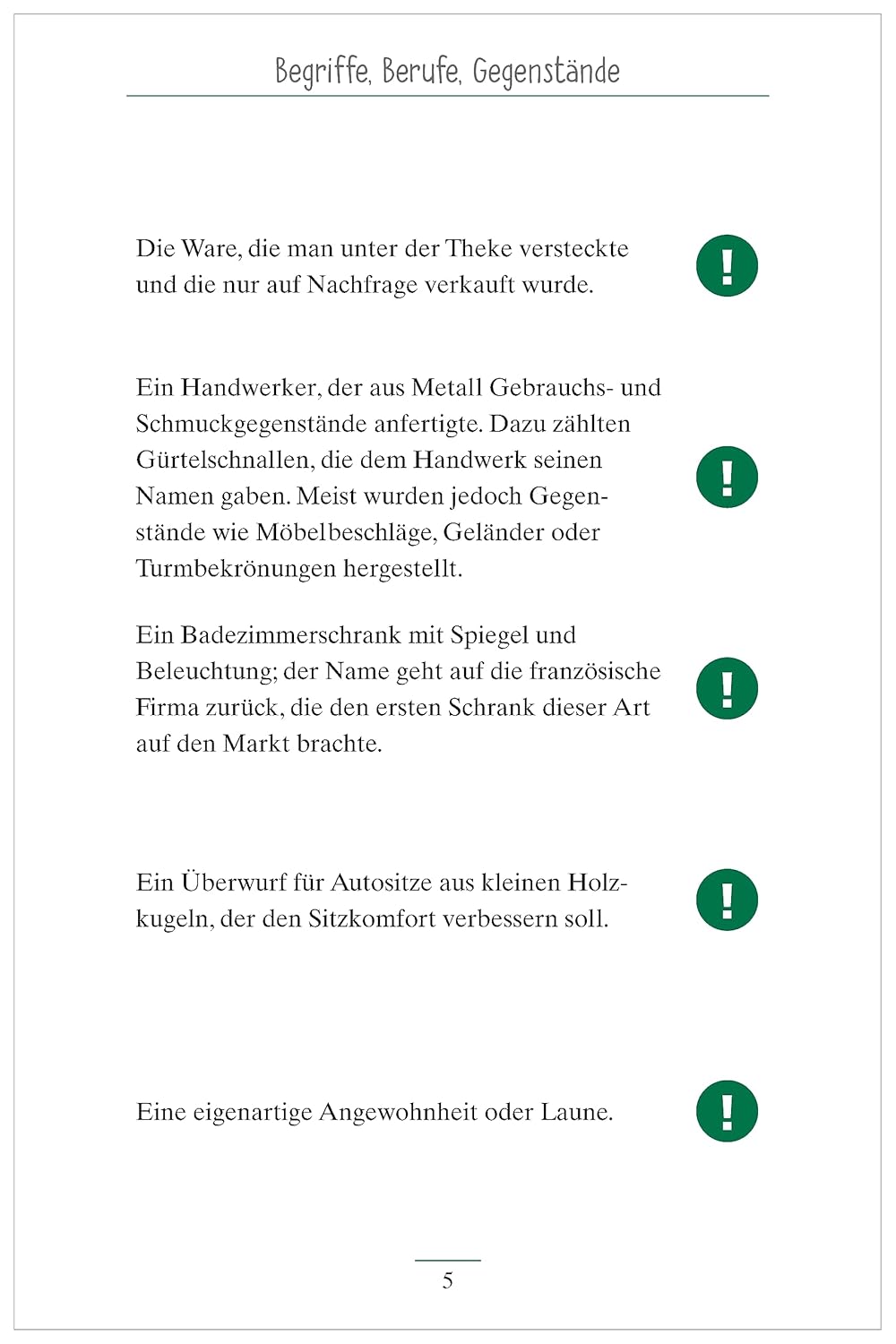 Demenz Beschäftigung. Das Quiz - Gedächtnistraining für Senioren. Fast vergessene Begriffe, Berufe, Gegenstände. Beschäftigung und Aktivierung mit ... für Senioren - auch mit Demenz, Band 3) – Bild 4