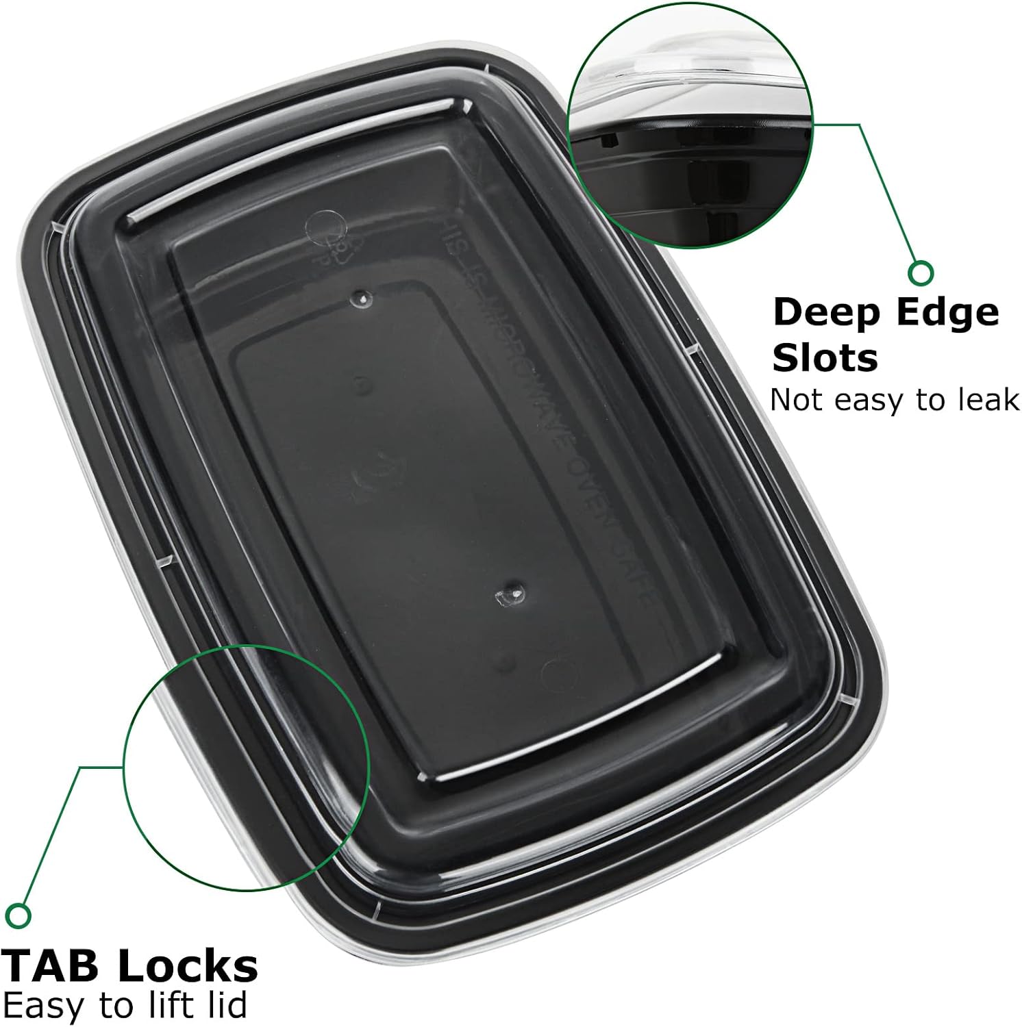 AKOLAFE 30 Stück Meal Prep Boxen, 1000 ml/35 oz Meal Prep Boxen, 1 Fach, wiederverwendbarer Meal Prep Behälter mit Deckel, luftdichte Lebensmittelbox, Kunststoff, BPA-freie Lunchbox, rechteckiger Behälter für Lebensmittel, Obst – Bild 4