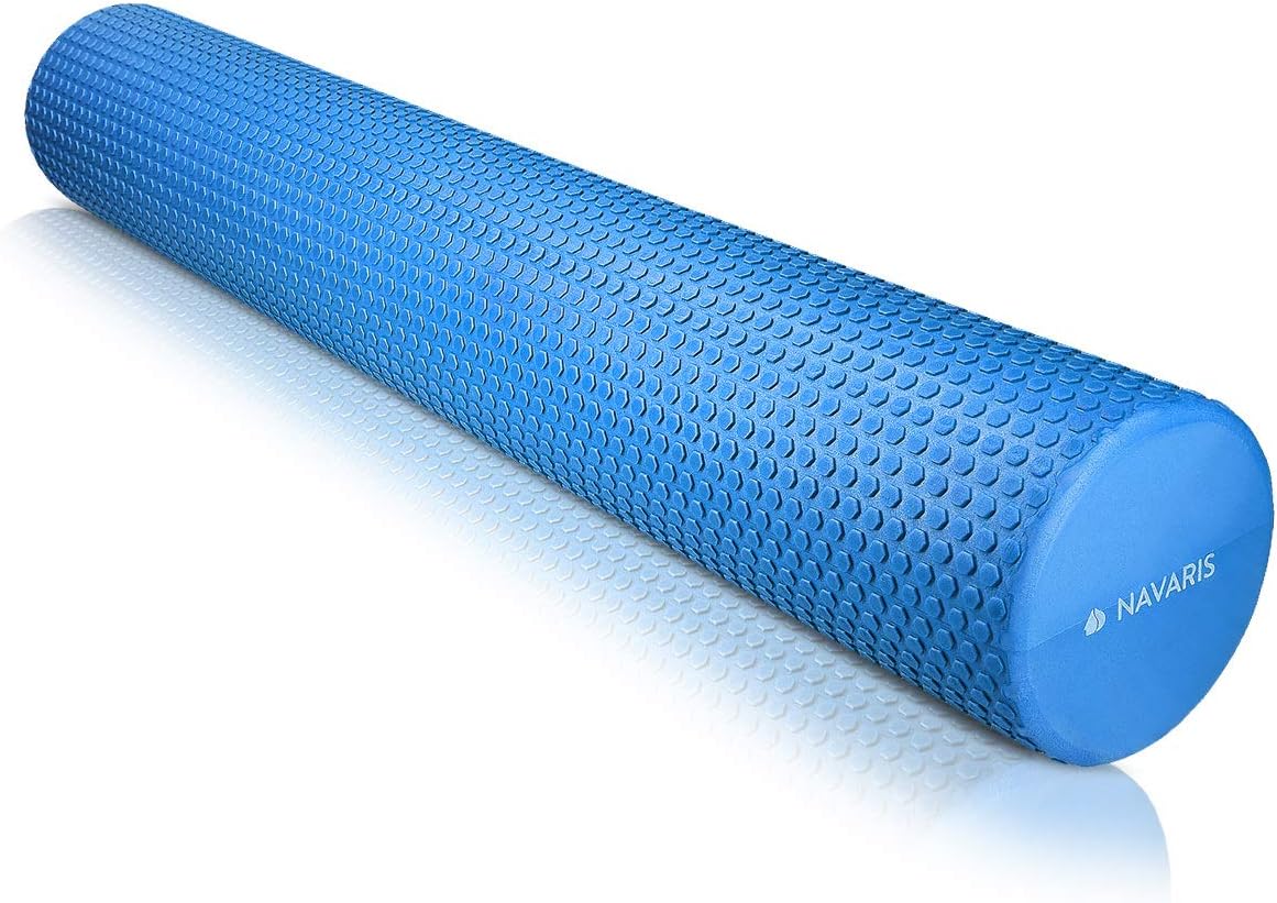 Navaris Pilates Roller Faszienrolle 90 cm lang – Pilates Roller Faszien Yoga Roller – Schaumstoffrolle für Rückenfitness – Massagerolle Verschiedene Farben