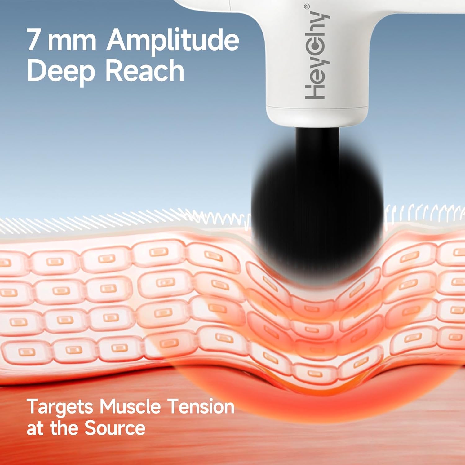Super Mini Massagepistole für tiefes Gewebe, Handheld mit 4 Aufsätzen, Leise und reisetauglich zur Linderung von Rücken- und Muskelschmerzen (Weiß) – Bild 3