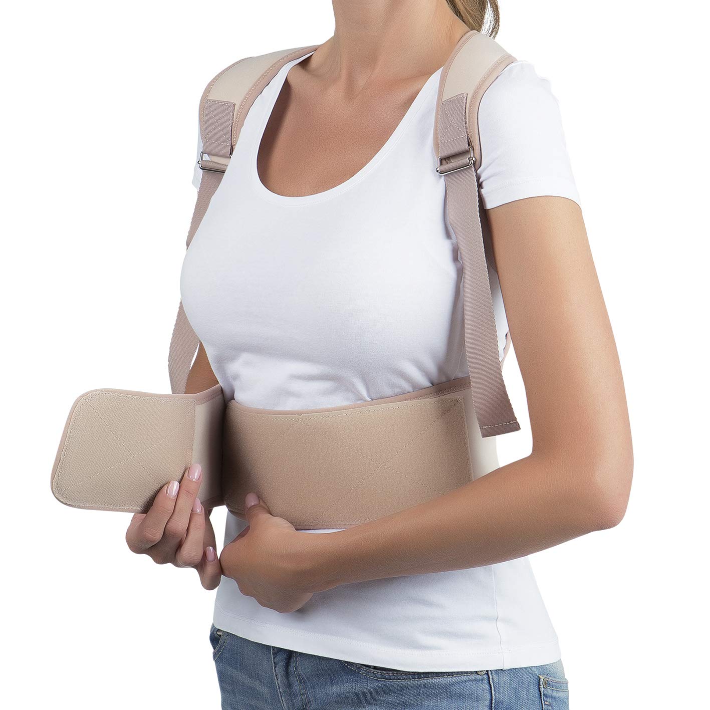 VITALmaxx Rückenkorrektor L/XL Creme | Verstellbare Träger | Weiches und flexibles Material für angenehmen Tragekomfort | Zur kurzfristigen Haltungsunterstützung – Bild 4