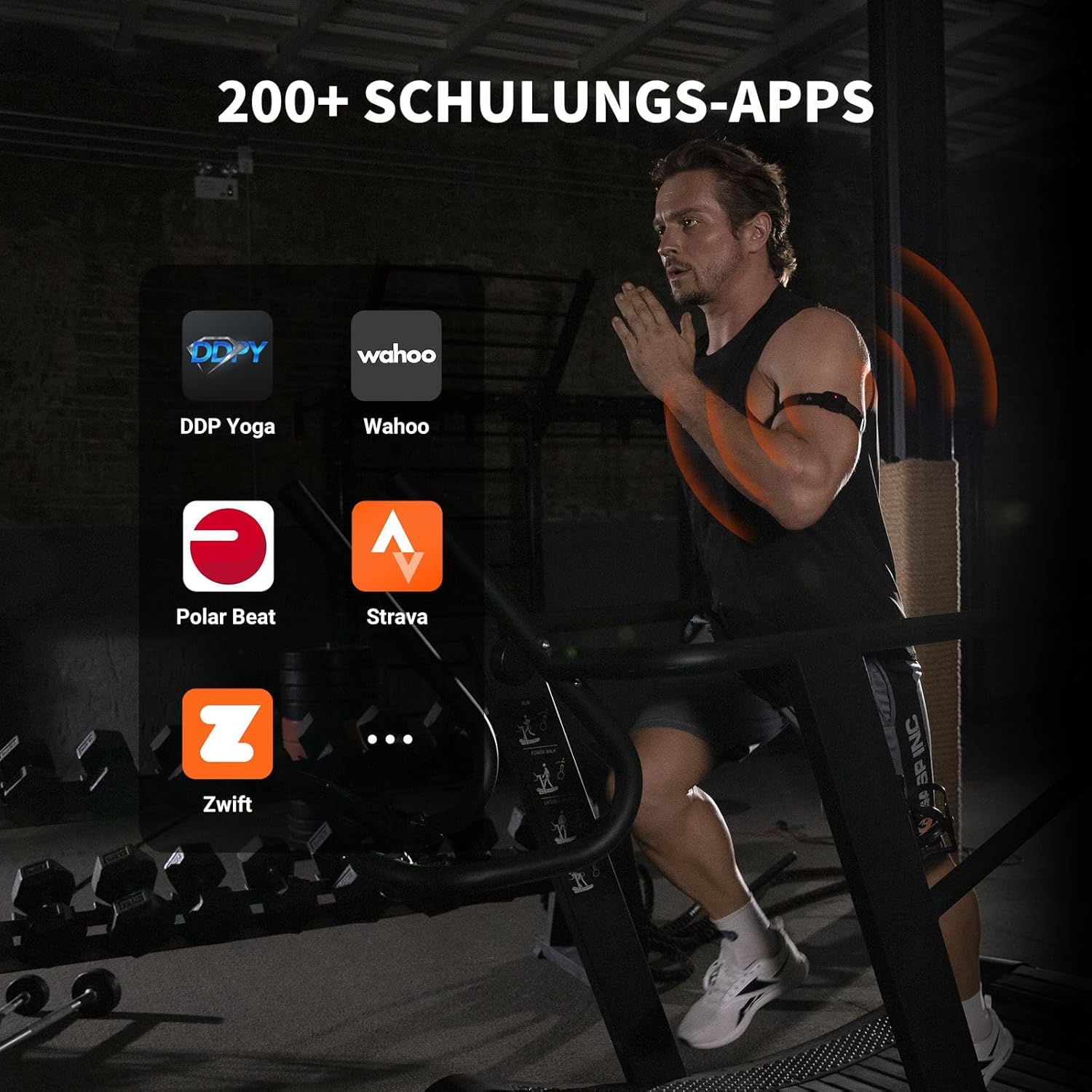 COOSPO HW9 Herzfrequenzmesser, Bluetooth ANT+ & Sensor-LED & Smart HRM Herzfrequenzmesser IP67 Wasserdichtes Herzfrequenzmesser-Armband, kompatibel mit Polar Wahoo Garmin Zwift Elite HRV – Bild 4