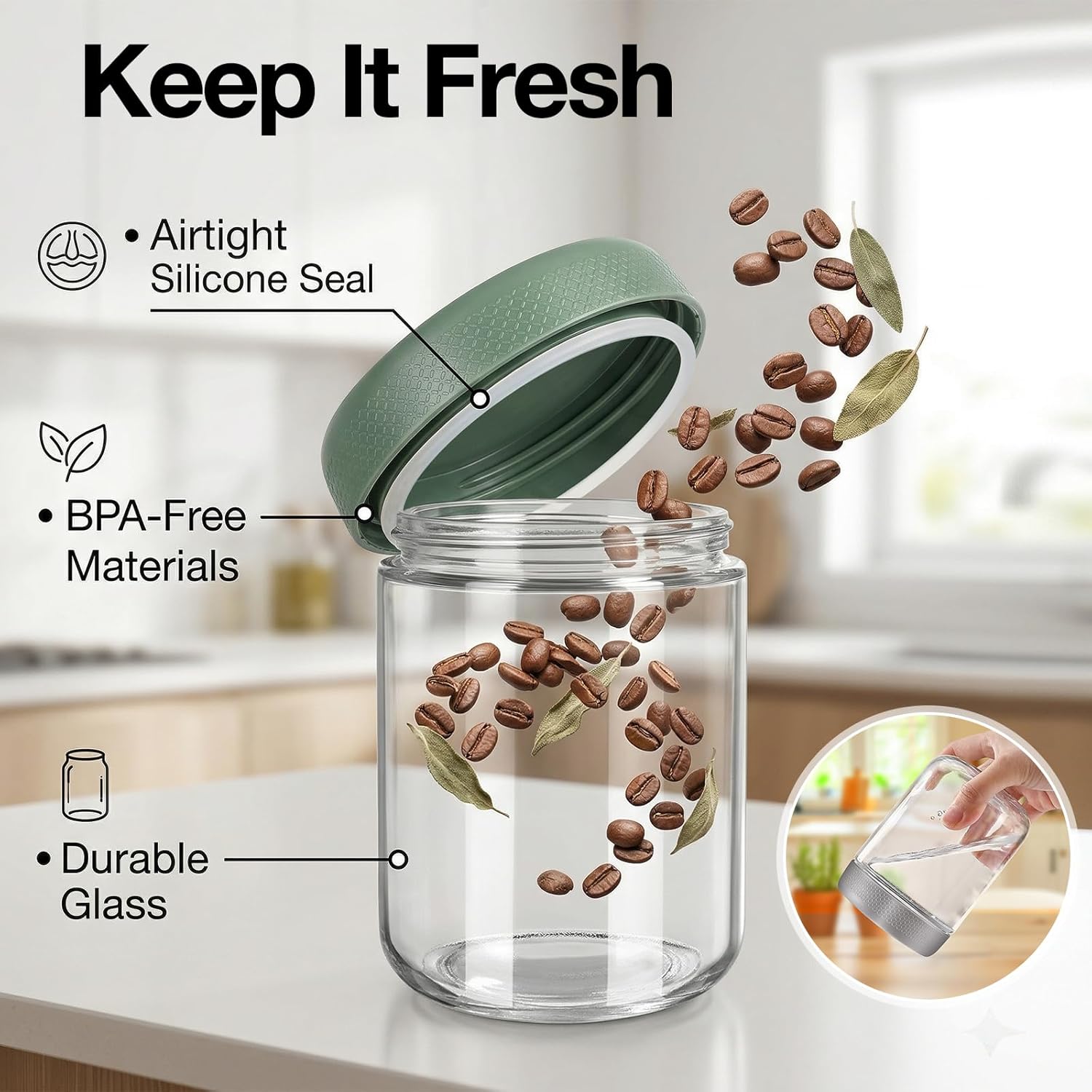 6 Stück Overnight Oats Gläser, 500 ml Einmachgläser, Meal Prep Gläser mit Schraubdeckel und Aufkleber und Stift für Joghurt, hausgemachte Marmelade, Salat, Pudding, Chutney – Bild 2