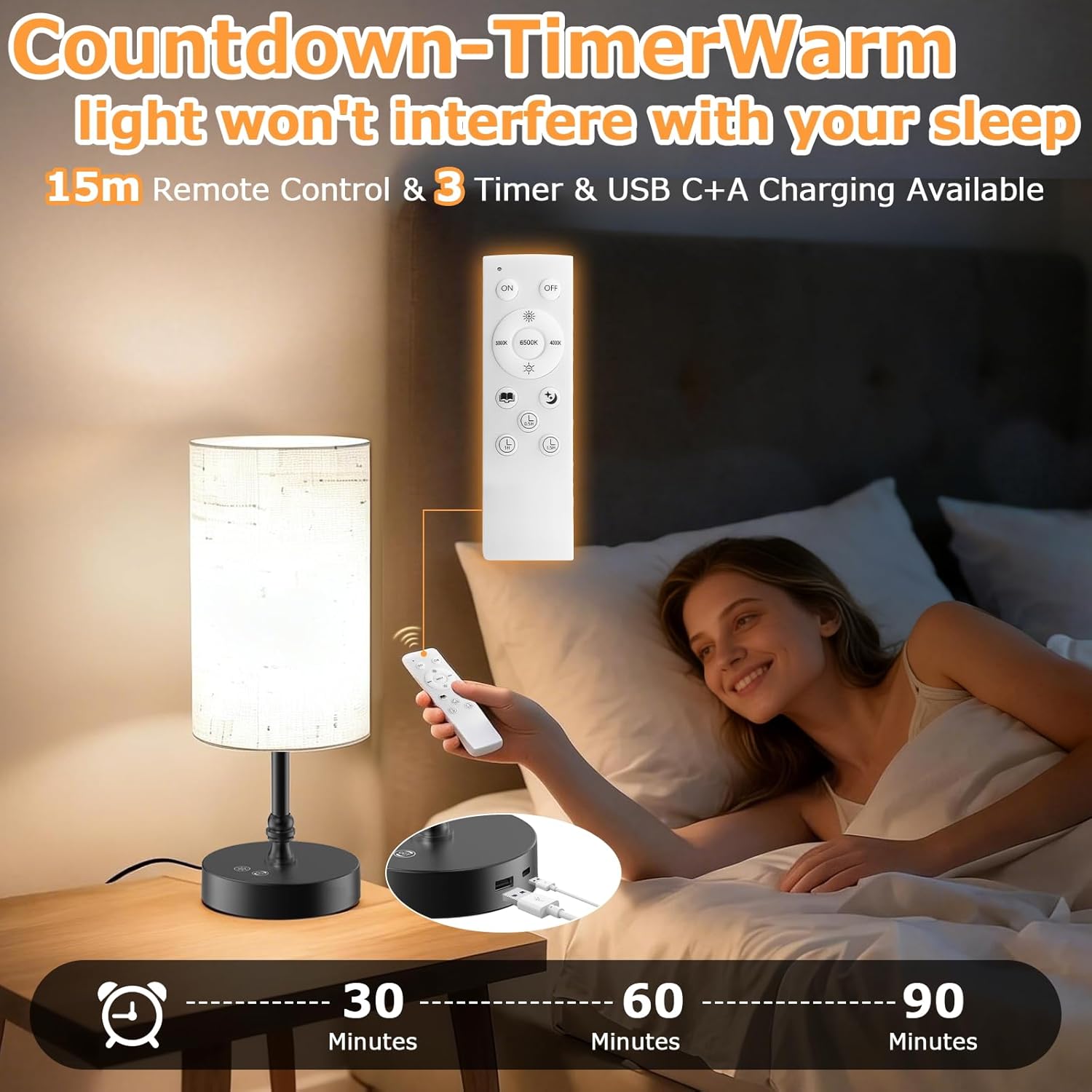12000 Lux Tageslichtlampe mit Fernbedienung, CRI95 Vollspektrumlampe, dimmbar mit Timer & Speicher, UV-frei, 360° Rundumlicht, Lichttherapielampe für Zuhause & Büro, Energieklasse D, Schwarz – Bild 7