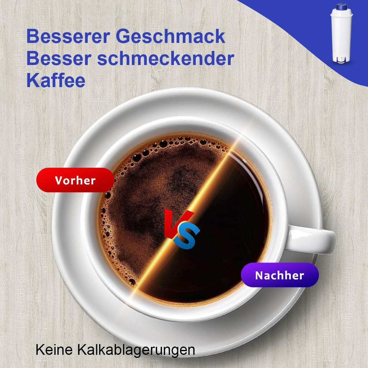 Ersatz für Delonghi Wasserfilter (DLSC002), kompatibel mit Kaffeevollautomaten, ECAM-Serie, Dinamica, Magnifica & Magnifica S/Evo, ETAM Autentica, Eletta Explorer, Prima Donna, Rivelia, Esam. – Bild 5
