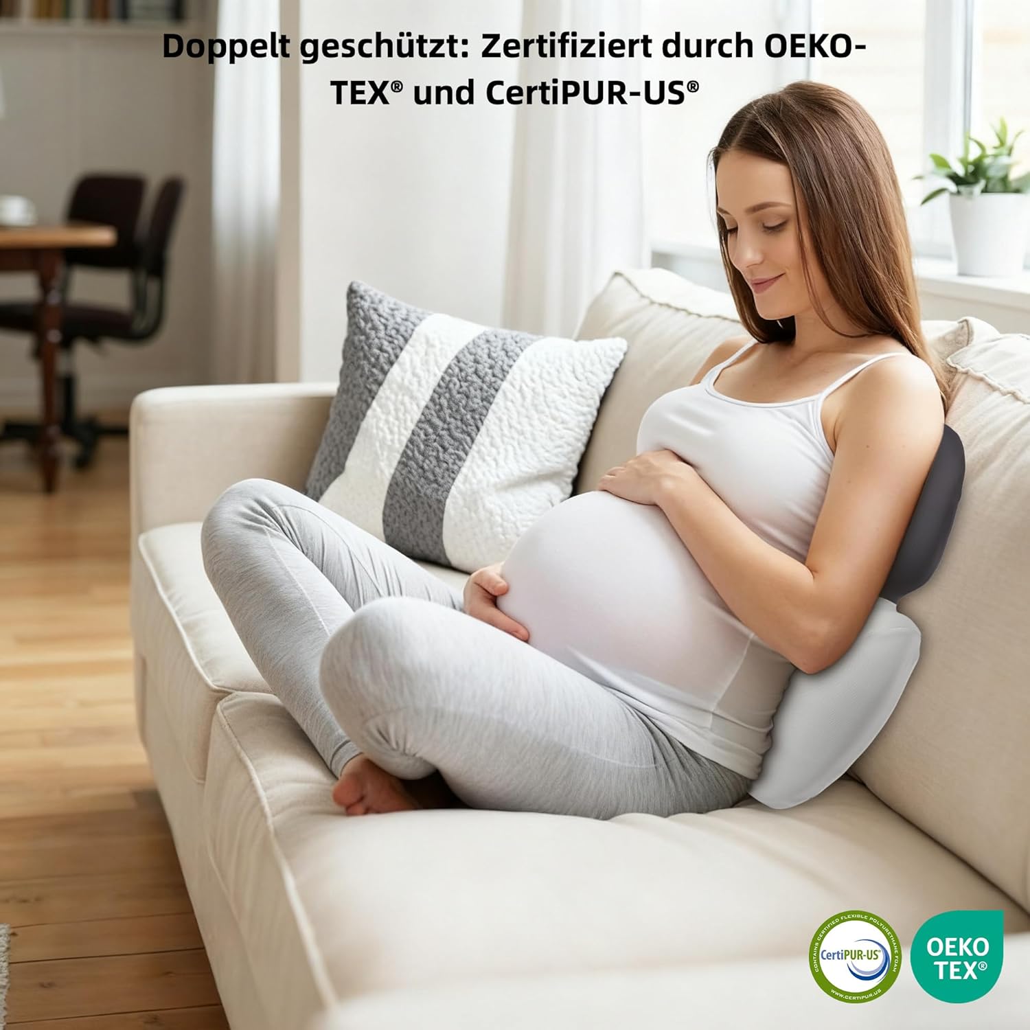 Orthopädisches Lendenkissen | Ergonomisches Rückenkissen gegen Rückenschmerzen aus Memory-Schaum – Bild 7