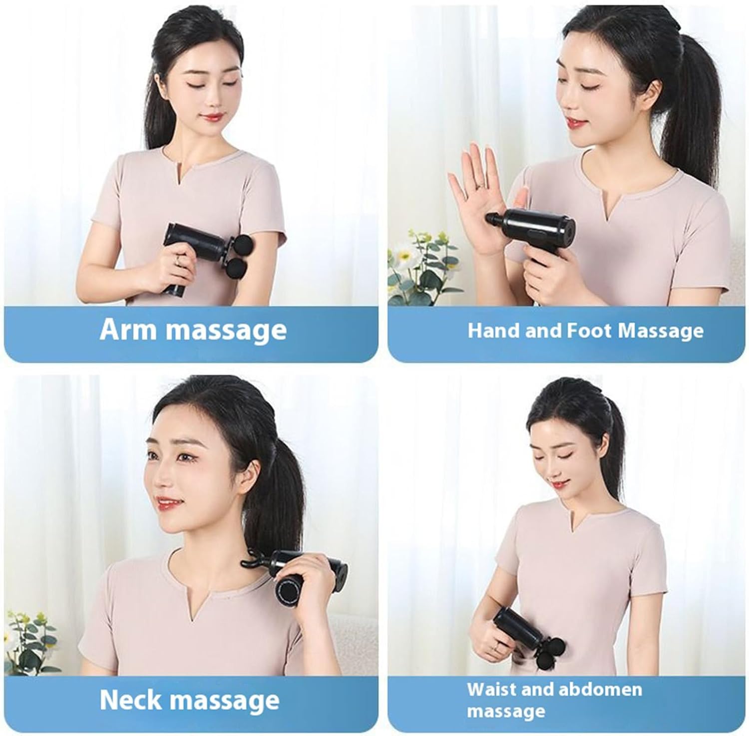 Körpermassagegerät – Manuelles Massagegerät mit 2 Köpfen | Leises elektrisches Entspannungsgerät und tragbares Gerät für Sportler, Zuhause und Reisen nach dem Training – Bild 4