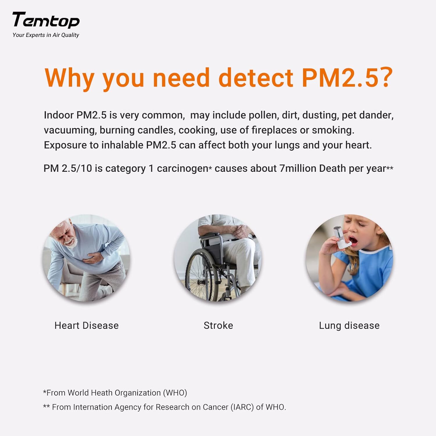Temtop S1 Luftqualitätsmessgerät mit PM2,5-, AQI- und Temperatur-Feuchtigkeitserkennung, extrem lange Batterielebensdauer von 60 Tagen, ideal für Zuhause und Büro – Bild 6