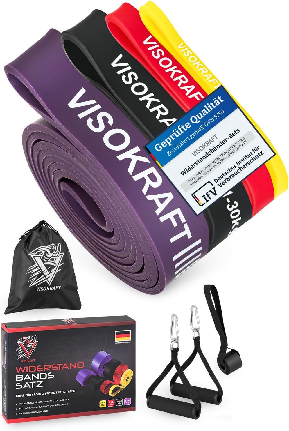 Widerstandsbänder Set Fitnessbänder - Premium Widerstandsbänder Krafttraining, Klimmzugbänder Widerstandsbänder Fitnessband Terra Bands Trainingsbänder Widerstandsband