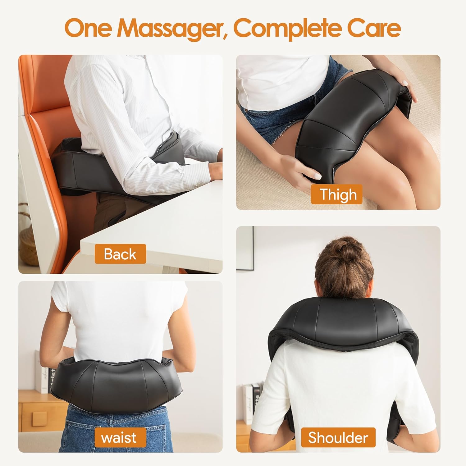 Brelley Massagegerät, Nackenmassagegerät mit Wärme, 3D-Massage, Rückenmassagegerät, Shiatsu-Massage für Nacken, Rücken, Beine, Geschenke für Frauen, Männer – Bild 6