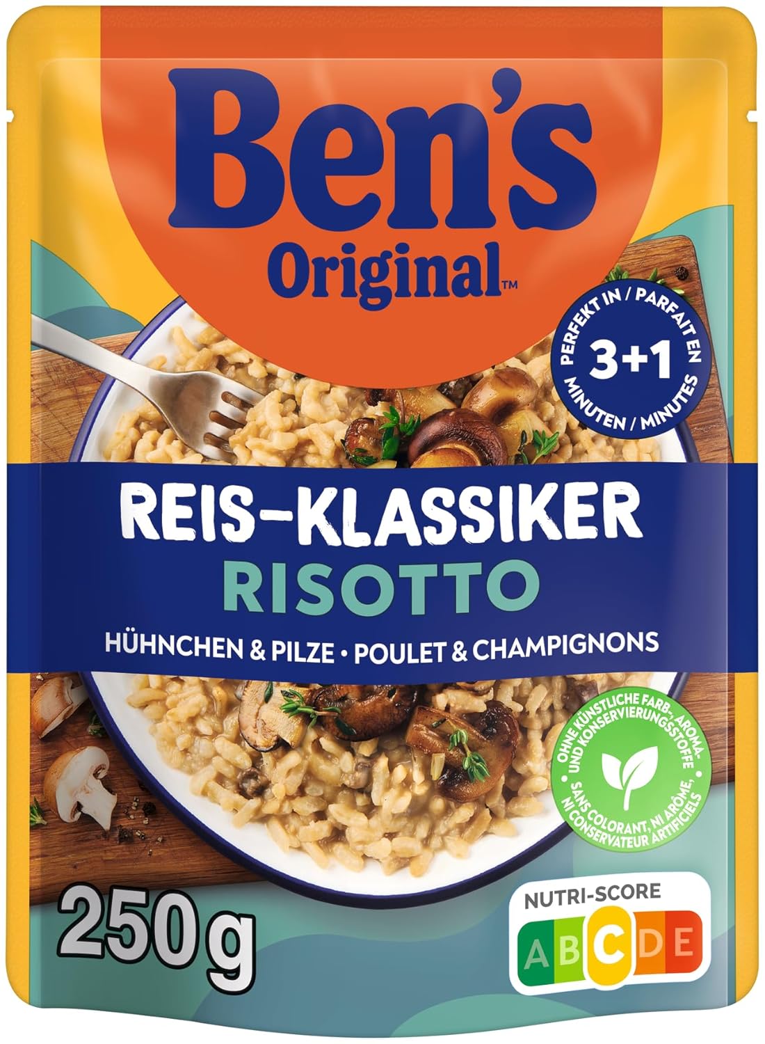 BEN'S ORIGINAL Fertiggericht Risotto mit Huhn und Pilzen 6 x 250 g – Bild 2