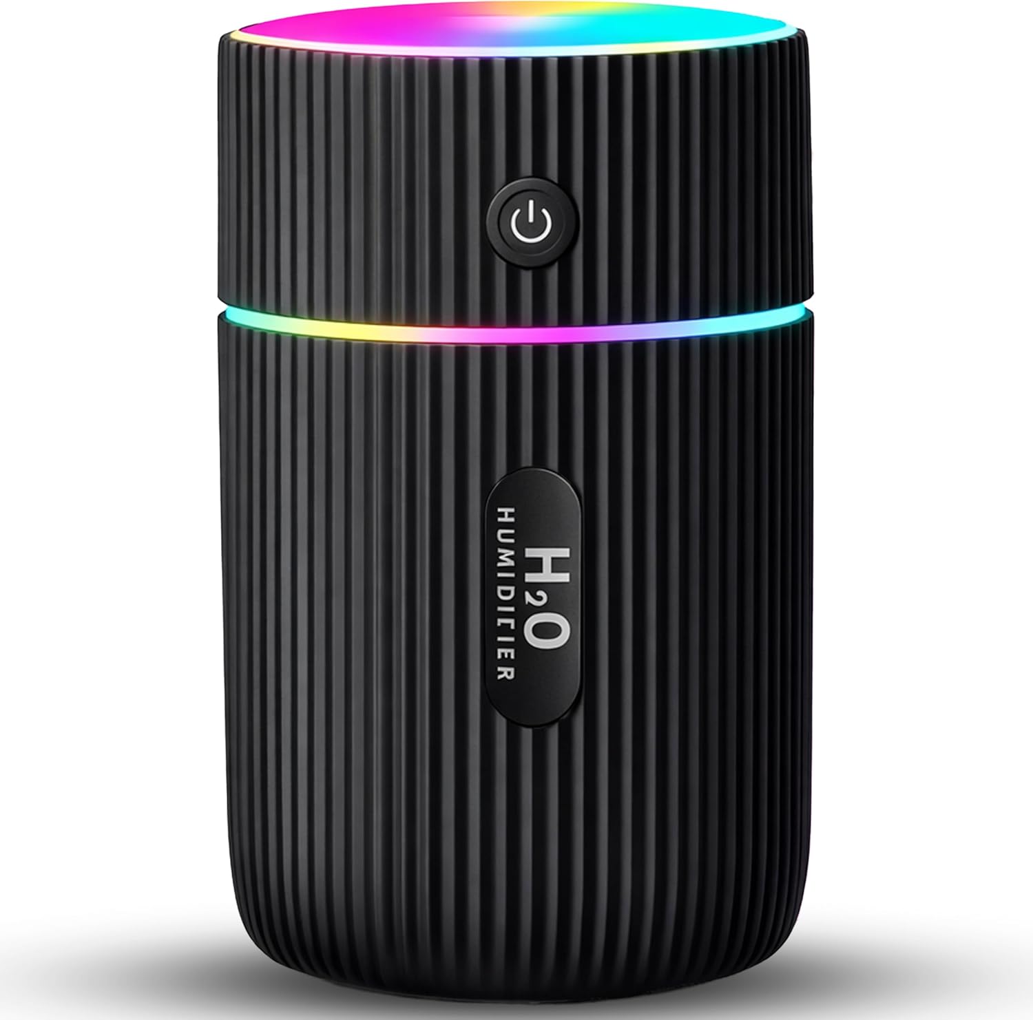 Retoo Luftbefeuchter 220 ml, Ultraschall mit 2 W < 20 dB, leiser USB-Betrieb, 40 ml/h Nebel, 4–8 Stunden Laufzeit, Aroma für ätherische Öle, 7 Farben, RGB- oder Weißlicht, Mini-Luftbefeuchter für Schlafzimmer und Büro – Bild 2