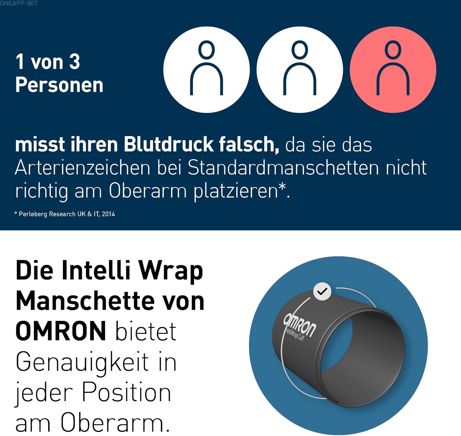 OMRON X4 Connect AFib Automatisches Blutdruckmessgerät mit App und Bluetooth, Oberarm-Blutdruckmessgerät mit Erkennung von Vorhofflimmern (AFib), klinisch validiert, Diabetiker und Schwangere, 22–42 cm – Bild 3