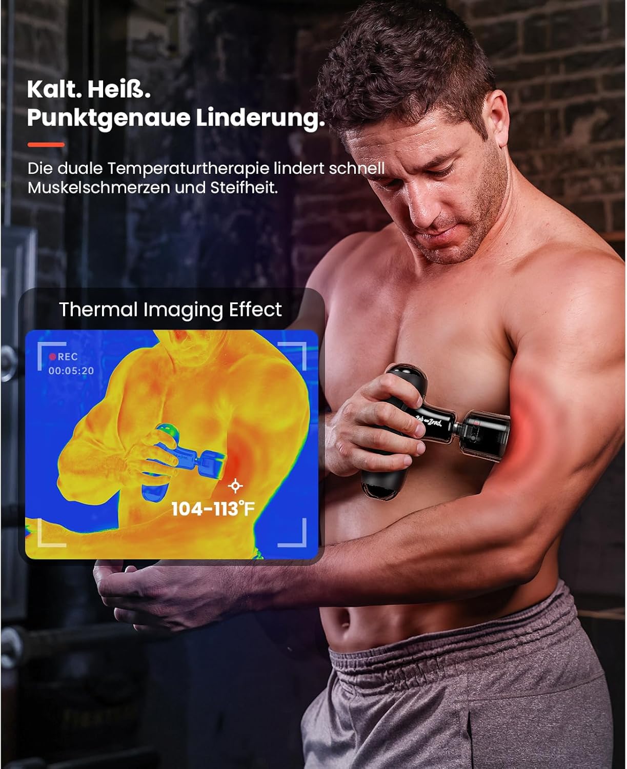 Bob und Brad Q2 Pro Mini-Massagepistole mit Wärme und Kälte, Massagepistole im Taschenformat für Tiefengewebemassage, ultraleichtes Percussion-Muskelmassagegerät mit Tragetasche für Muskelentspannung – Bild 3