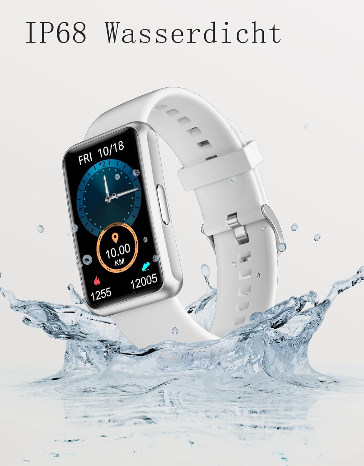 Schrittzähler-Uhr (ohne App/ohne Mobiltelefon), 1,47-Zoll-Bildschirm, einfacher Fitness-Tracker, Smartwatch mit Kalorienzähler, Schlafüberwachung, Stoppuhr, wasserdichter Timer, Gehen, Laufen, Fitnessuhr für Senioren/Männer/Frauen – Bild 10