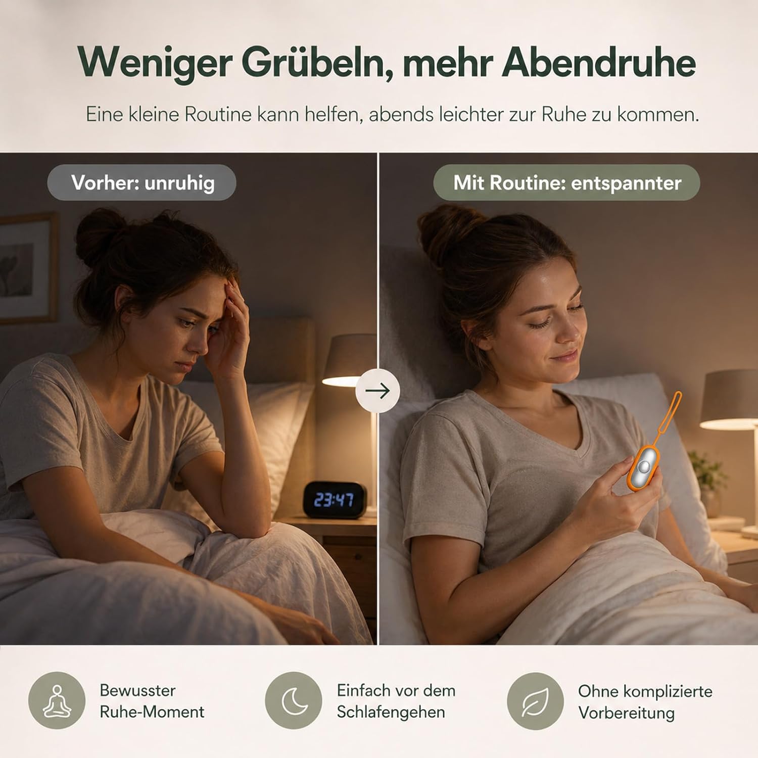 Calmbeez Gerät Mit USB Aufladung Für Entspannung Und Besseren Schlaf, Tragbares Handgerät Mit Sanften Impulsen, Kompakt Und Einfach Zu Bedienen Für Zuhause Und Unterwegs (Grau) – Bild 8