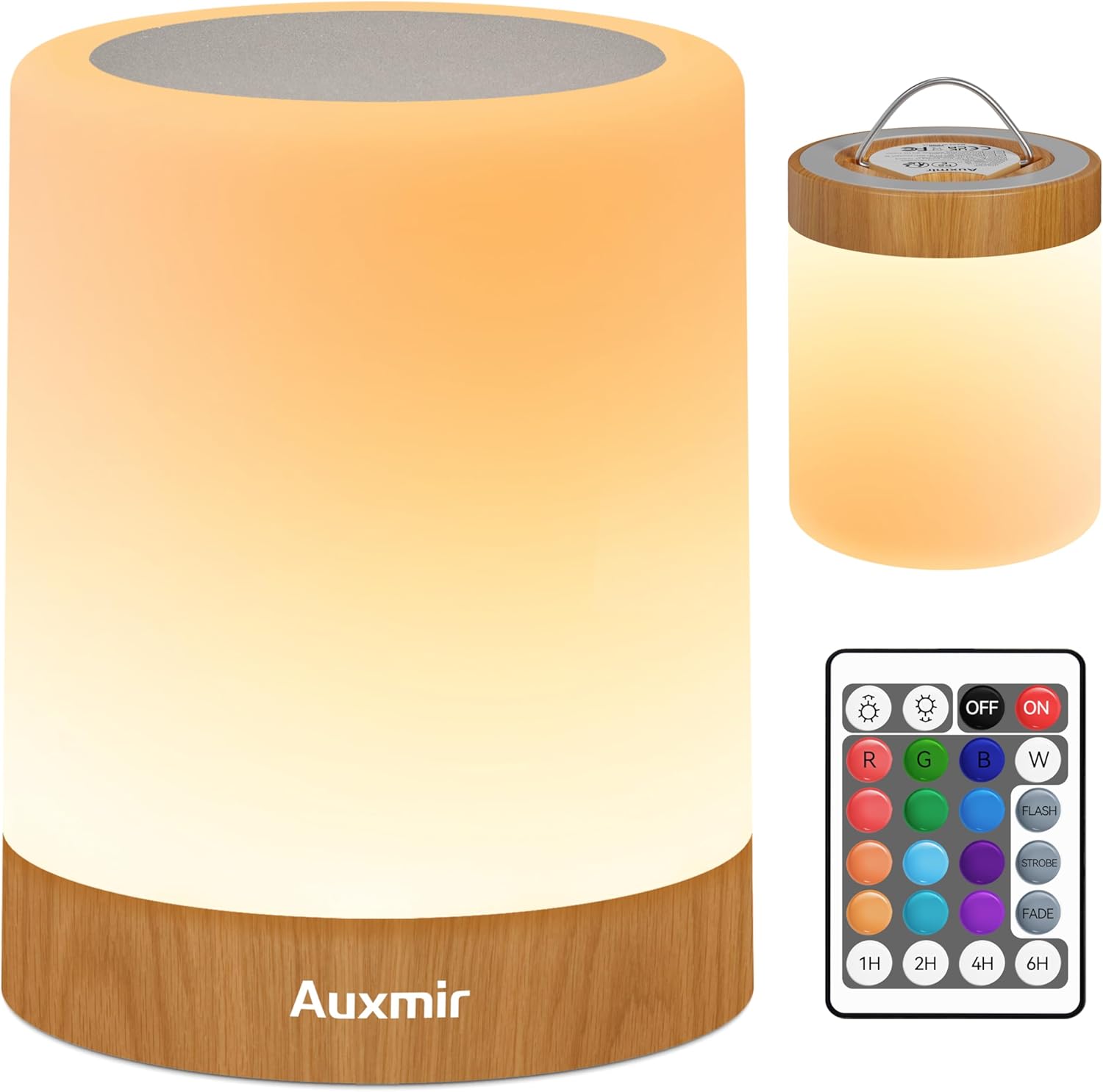 Auxmir LED-Nachttischlampe, dimmbare Atmosphären-LED-Tischlampe