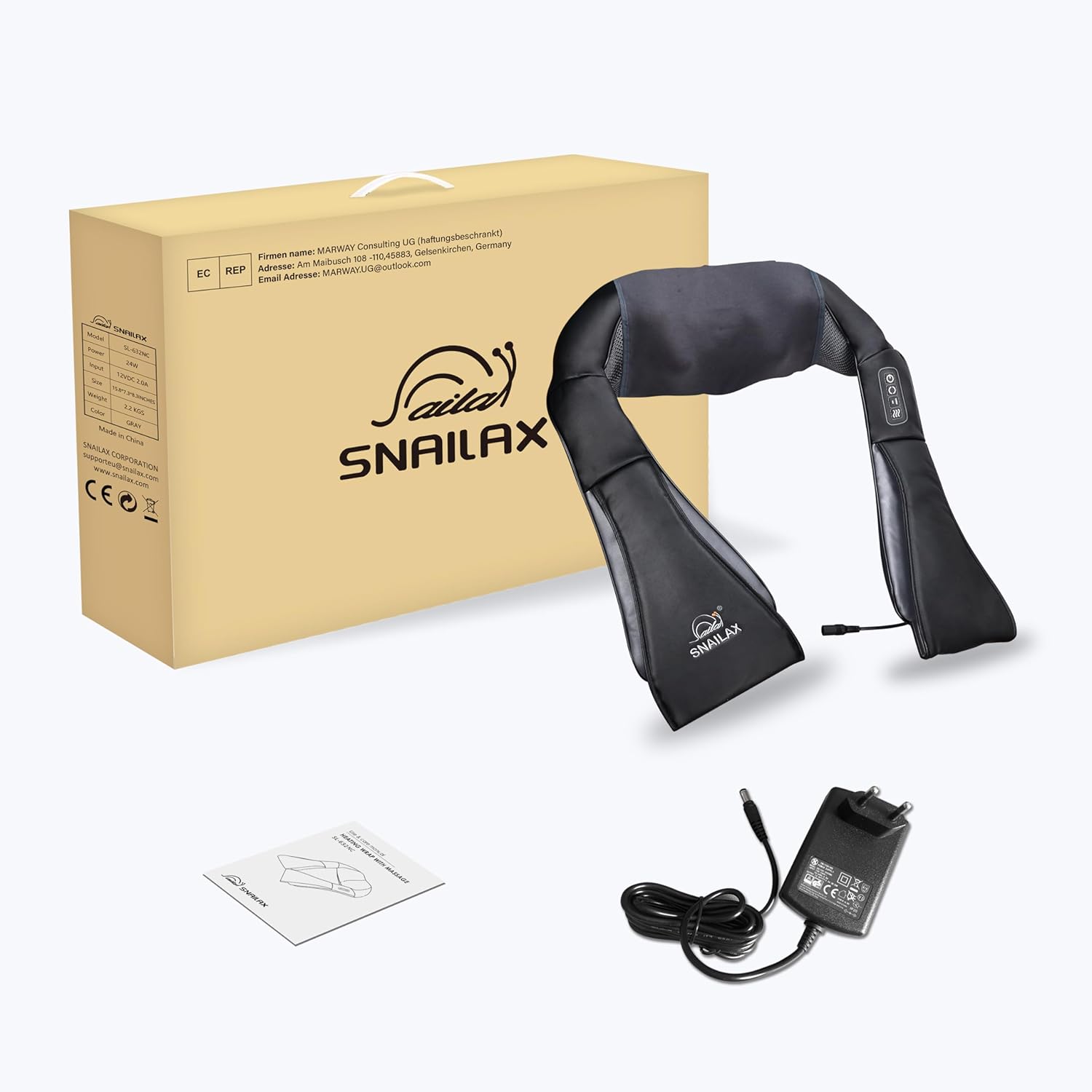 Snailax Kabelloses Massagegerät, Shiatsu-Nackenmassagegerät mit Wärmefunktion, Massagegerät mit 4D-Drehung, Muskelentspannung für Nacken, Schulter, Rücken, Geschenke für Männer/Frauen/Mama/Papa – Bild 9