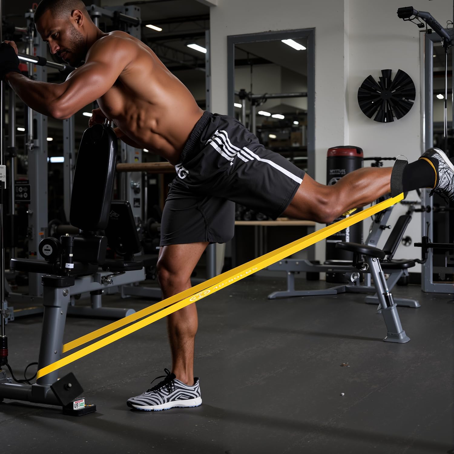 Fitnessbänder, Widerstandsbänder 6er-Set, Widerstandsbänder mit Türanker, Tragetasche. Widerstandsbänder für Pilates – Bild 5