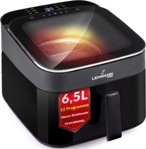 LEHMANN XL Heißluftfritteuse 6,5 L...