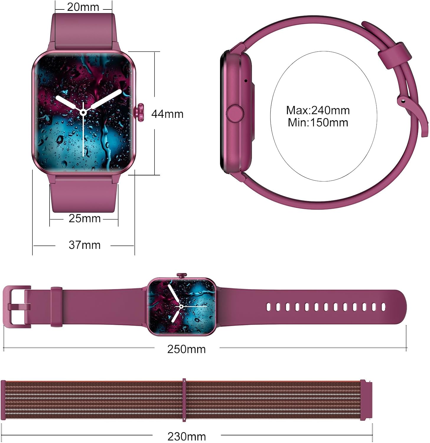 Blackview Smartwatch für Damen und Herren mit Telefonfunktion (Anrufe tätigen/empfangen)/Nachrichtenerinnerung, Sportuhr mit über 100 Sportmodi, Fitnessuhr, Herzfrequenz-Schlafmonitor, Schrittzähler, Smartwatch für Android iOS – Bild 7