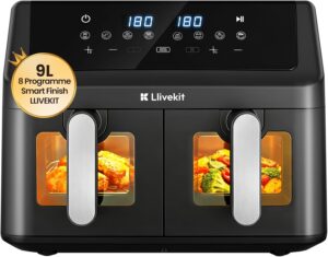 LLIVEKIT 9L Doppelkammer-Heißluftf...
