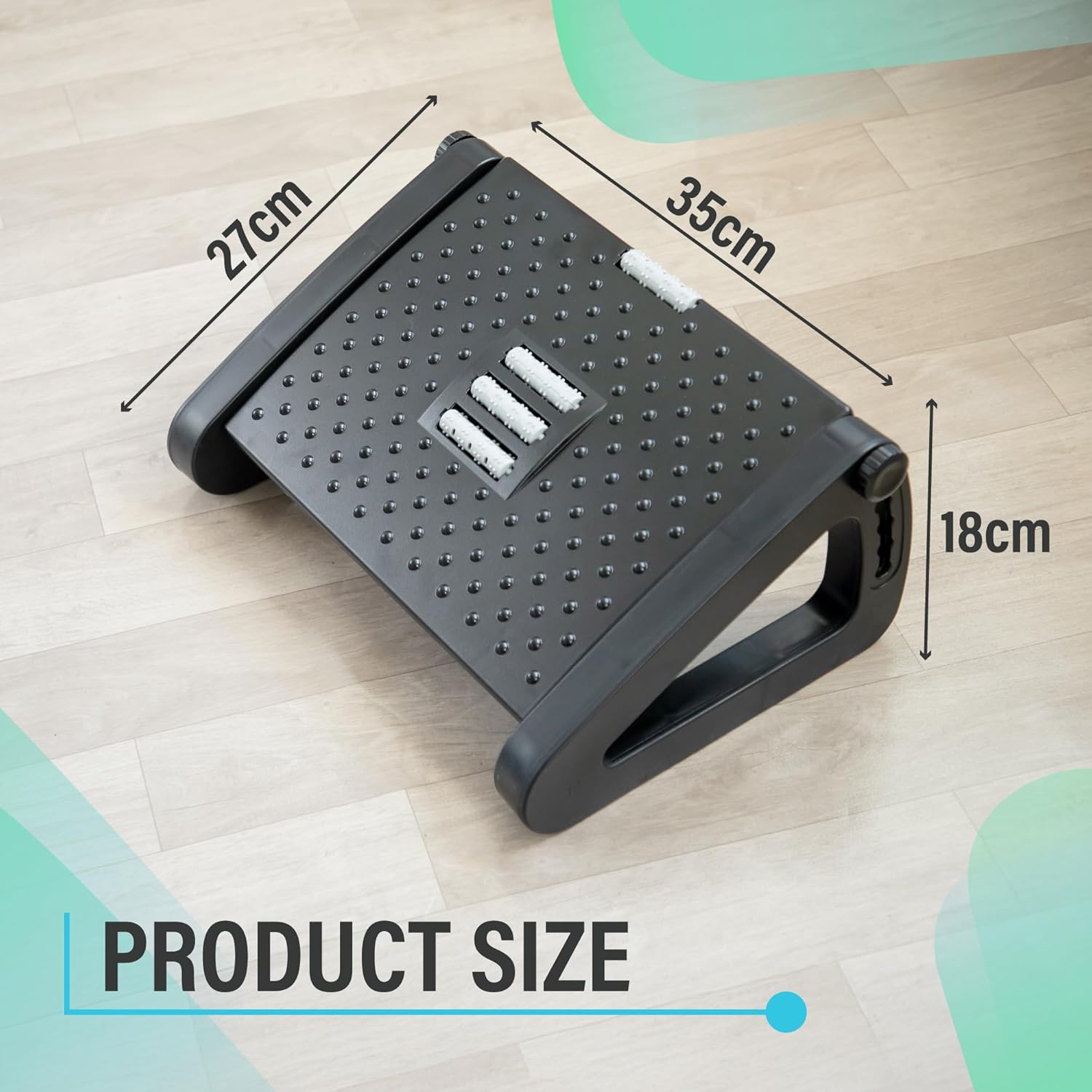 Ergonomischer Fußstützen-Schreibtisch mit Massage – höhenverstellbarer Fußstützen-Schreibtisch für Büro und Zuhause – Fußstütze – Fußstütze – Fußstütze – Bild 7