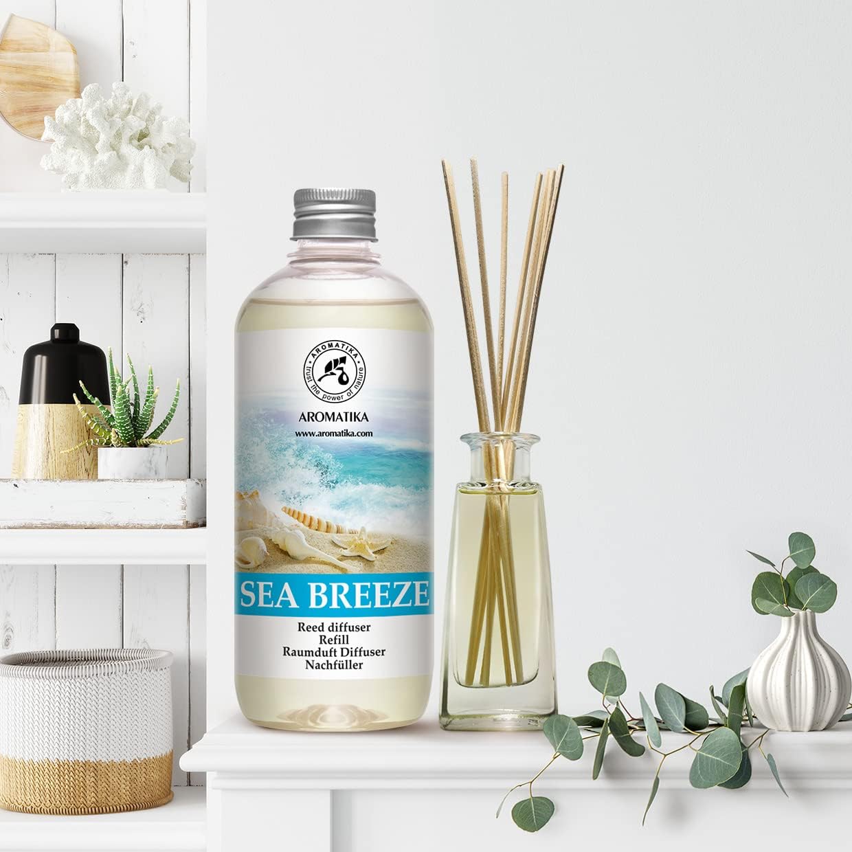 Raumduft-Nachfüllflasche Meeresbrise 500 ml – Raumduft Medium – Frischer und langanhaltender Duft – Nachfülldiffusor Meeresbrise – Lufterfrischer – Diffusor für Zuhause – Boutique – Aromatherapie – Bild 6