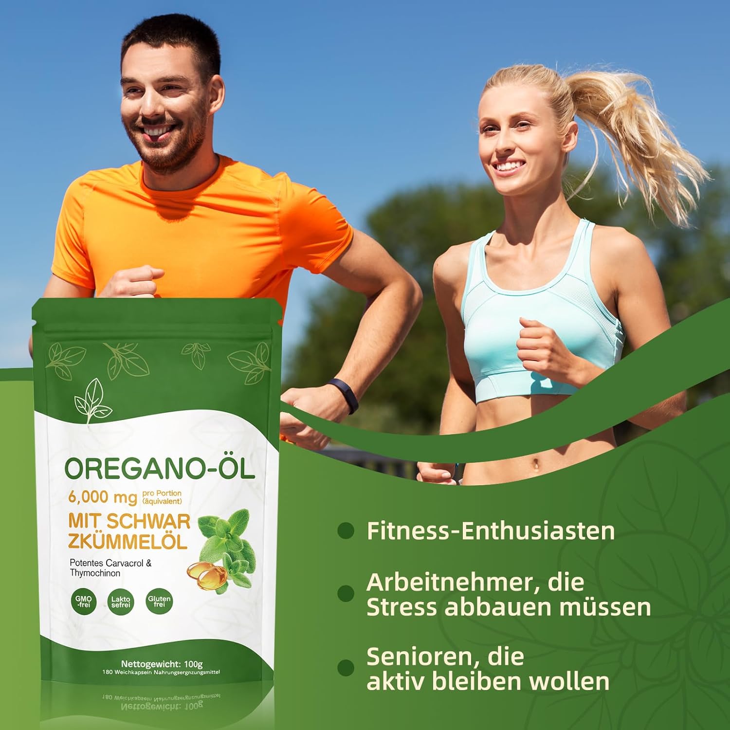 Oreganoöl-Kapseln 6000 mg – 180 Kapseln – 2-in-1 Oregano- und Schwarzkümmelöl-Kapseln – Oreganoöl, vegan, gentechnik-, laktose- und glutenfrei – unterstützt das Immunsystem – einfache Tagesdosis von 2 Kapseln – Bild 7