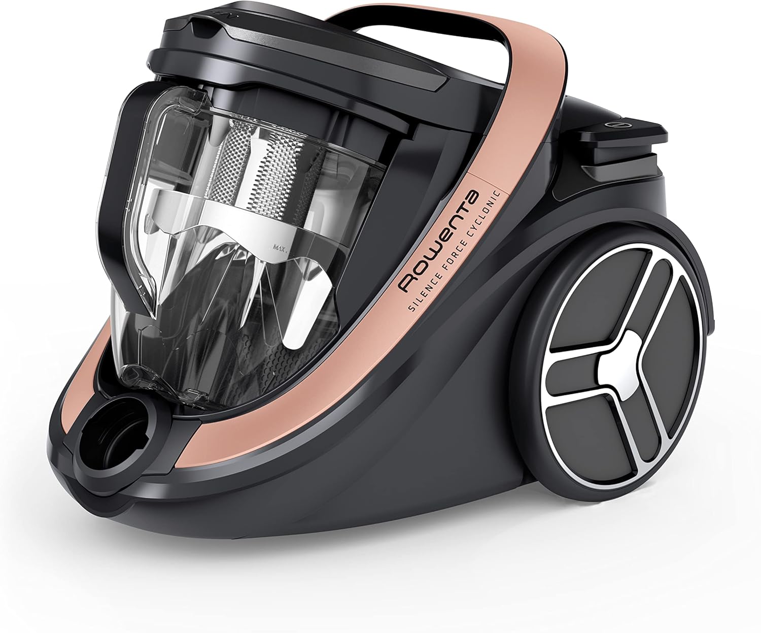 Rowenta Silence Force Cyclonic Effitech Beutelloser Staubsauger, Heim und Auto, hohe Saugleistung, geringer Energieverbrauch, HEPA-Filterung, XXL-Kapazität, Schwarz/Roségold, RO7954 – Bild 3