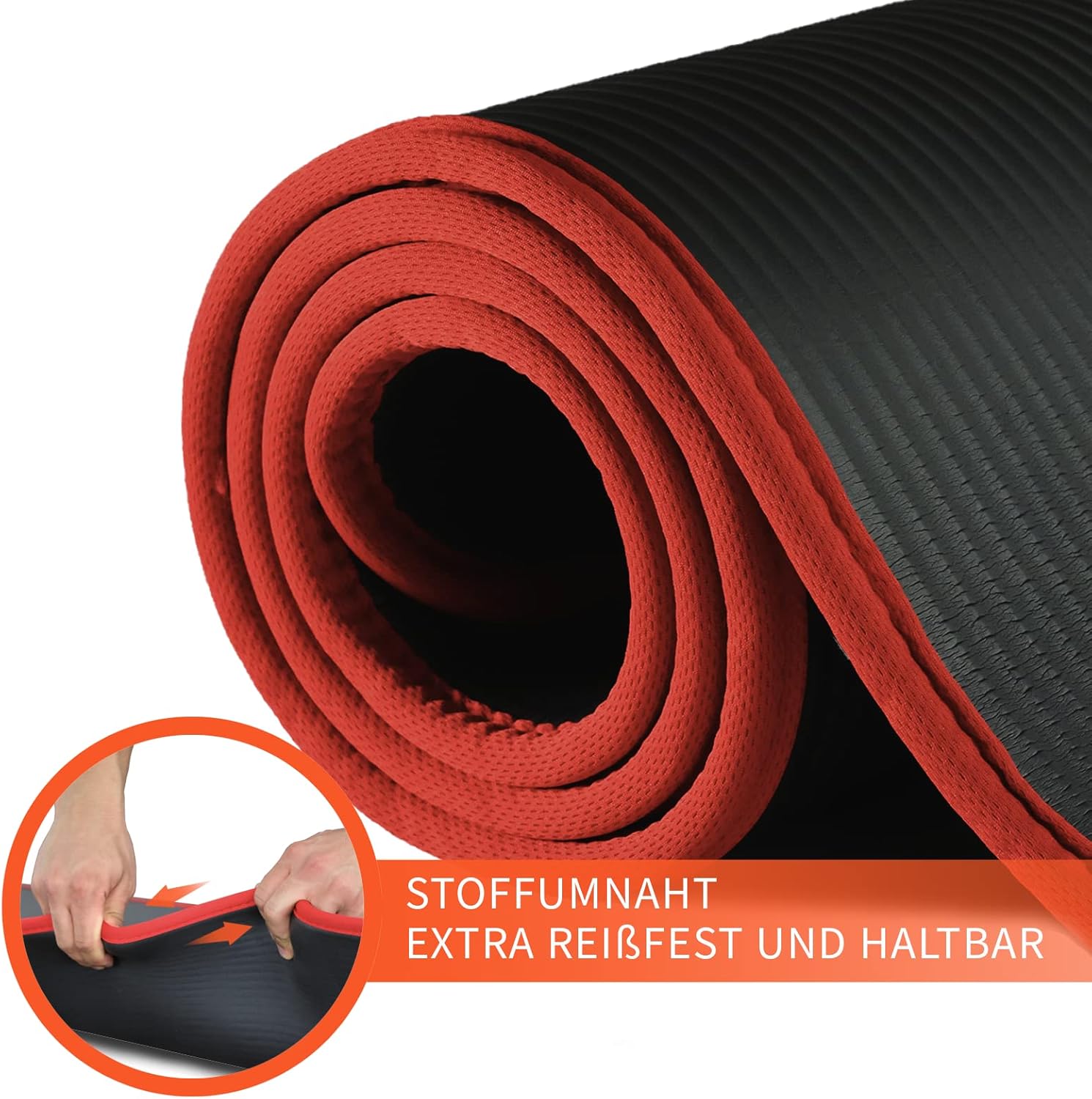 DH FitLife Trainingsmatte, Fitnessmatte, Sportmatte, 183 x 61 x 1 cm, Gymnastikmatte, extra reißfest, Yogamatte, rutschfest und dick, Trainingsmatte – Bild 2
