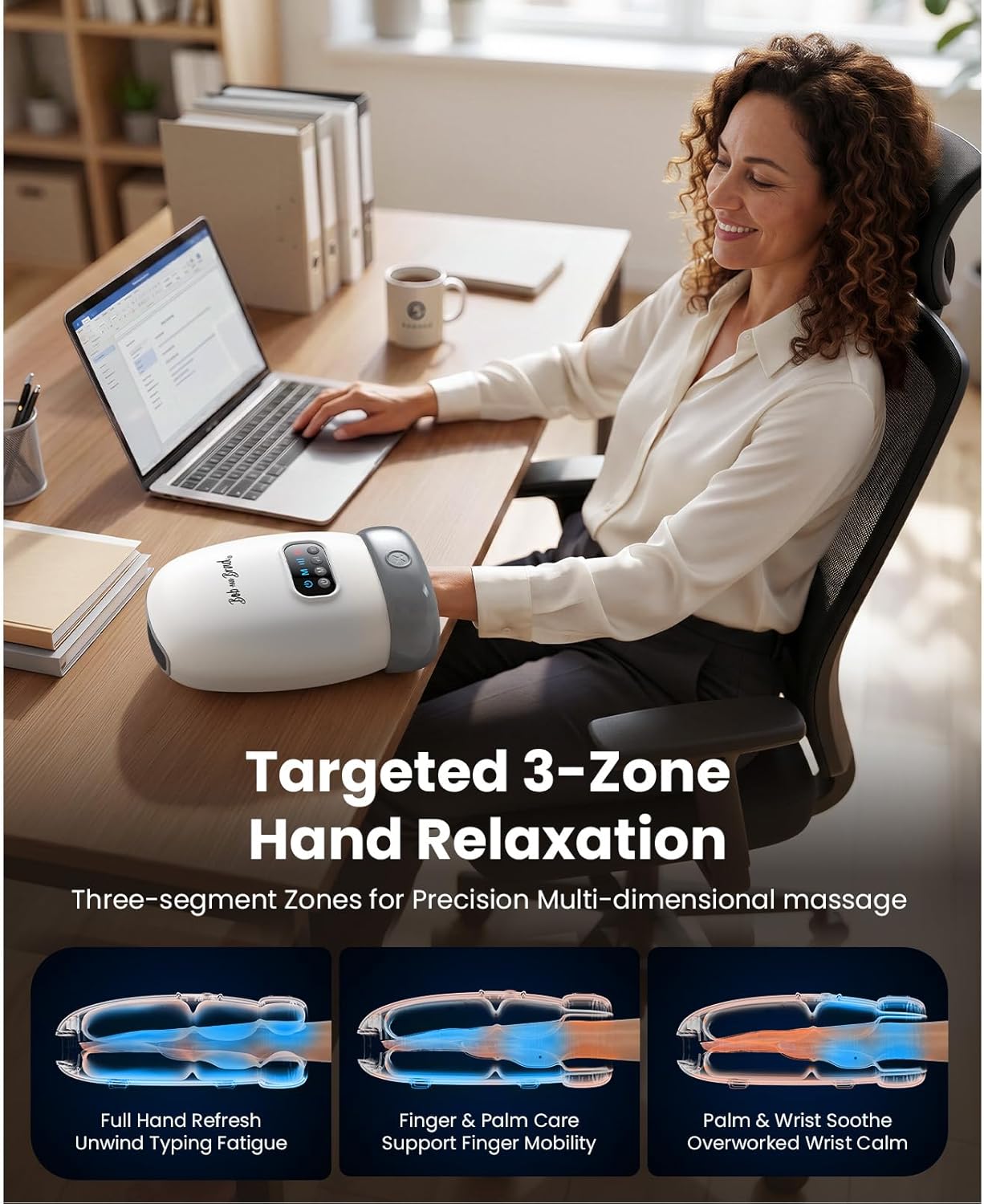 BOB AND BRAD H60 Handmassagegerät mit Wärme und Kompression, elektrische Handmassage bei Arthritis und Karpaltunnelsyndrom, Massagegerät zur Schmerzlinderung für Handgelenk und Finger, Geschenke für Männer und Frauen – Bild 4