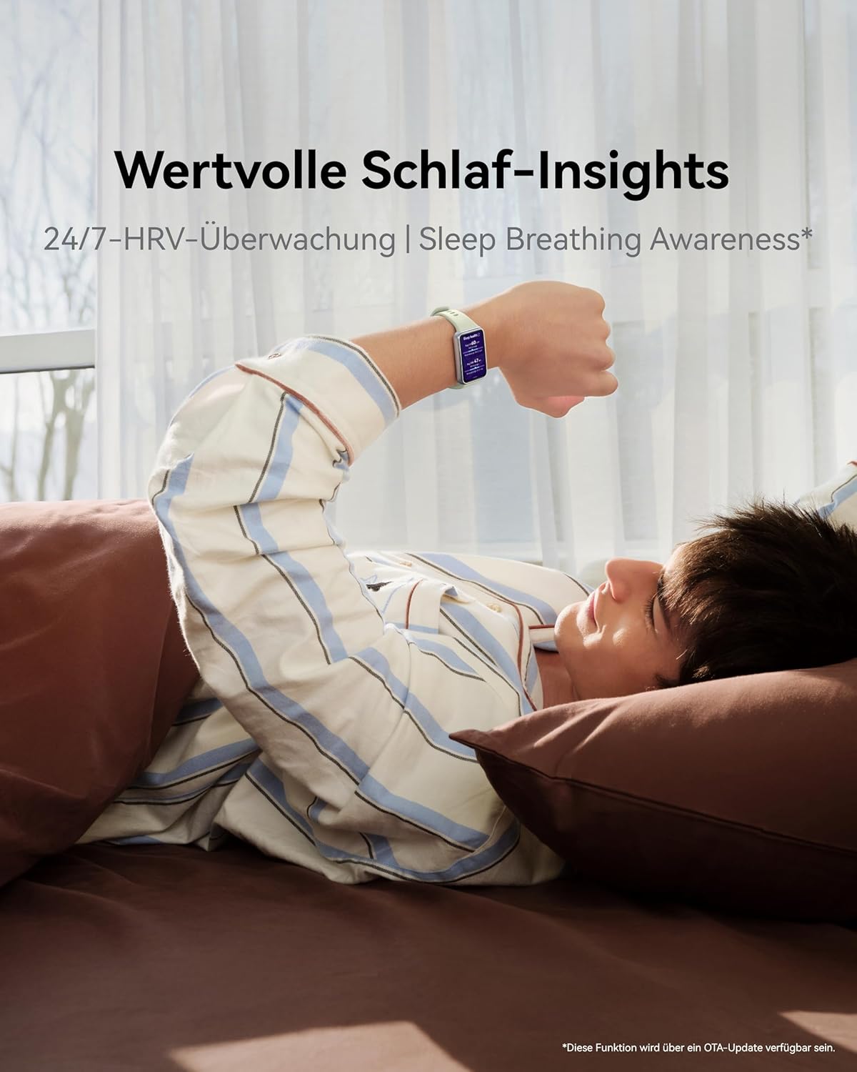 HUAWEI Band 11 Smartwatch, Fitness-Tracker mit 1,62-Zoll-AMOLED-Display, 1500 Nits, Herzfrequenz- und Schlaf-Tracking, SpO2, bis zu 14 Tage Akku, emotionales Wohlbefinden, Bluetooth, Android und iOS, Lila – Bild 5